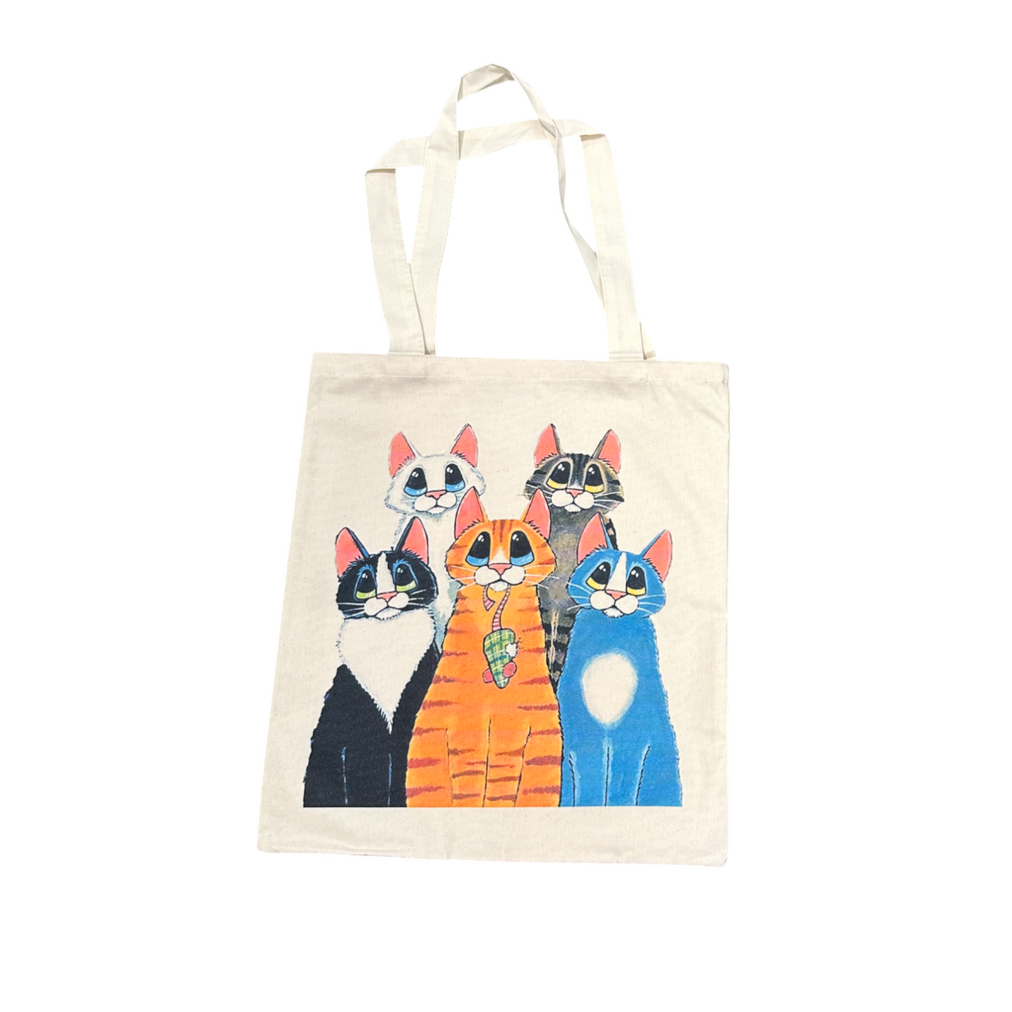 Organic Cotton Tote Bag Cats