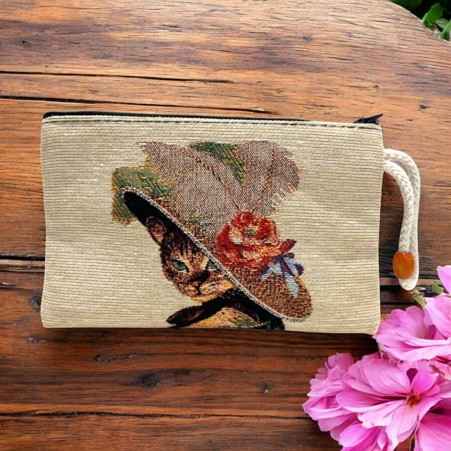 Authentic Tapestry Pattern Cat Wallet