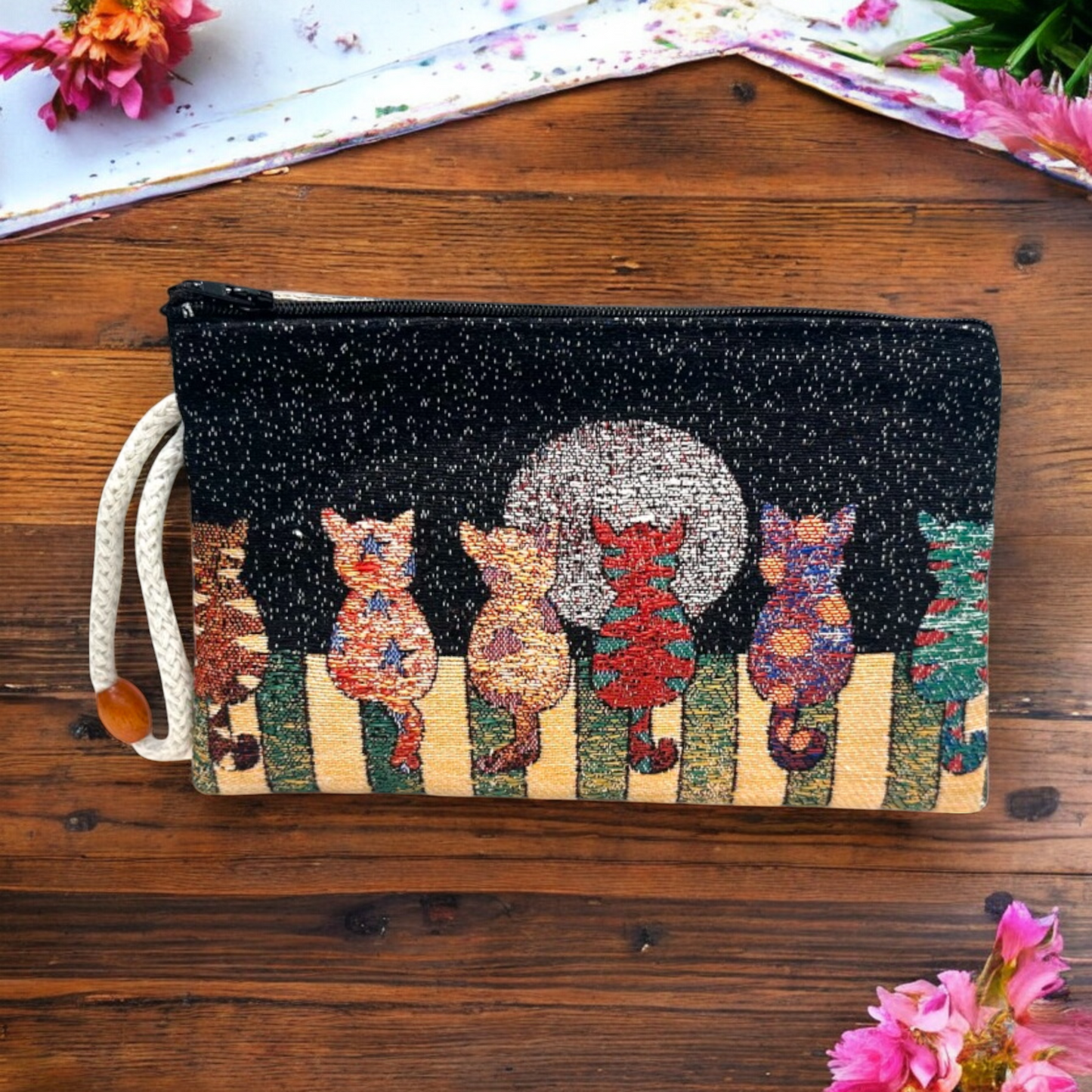 Authentic Tapestry Cats Pattern Wallet