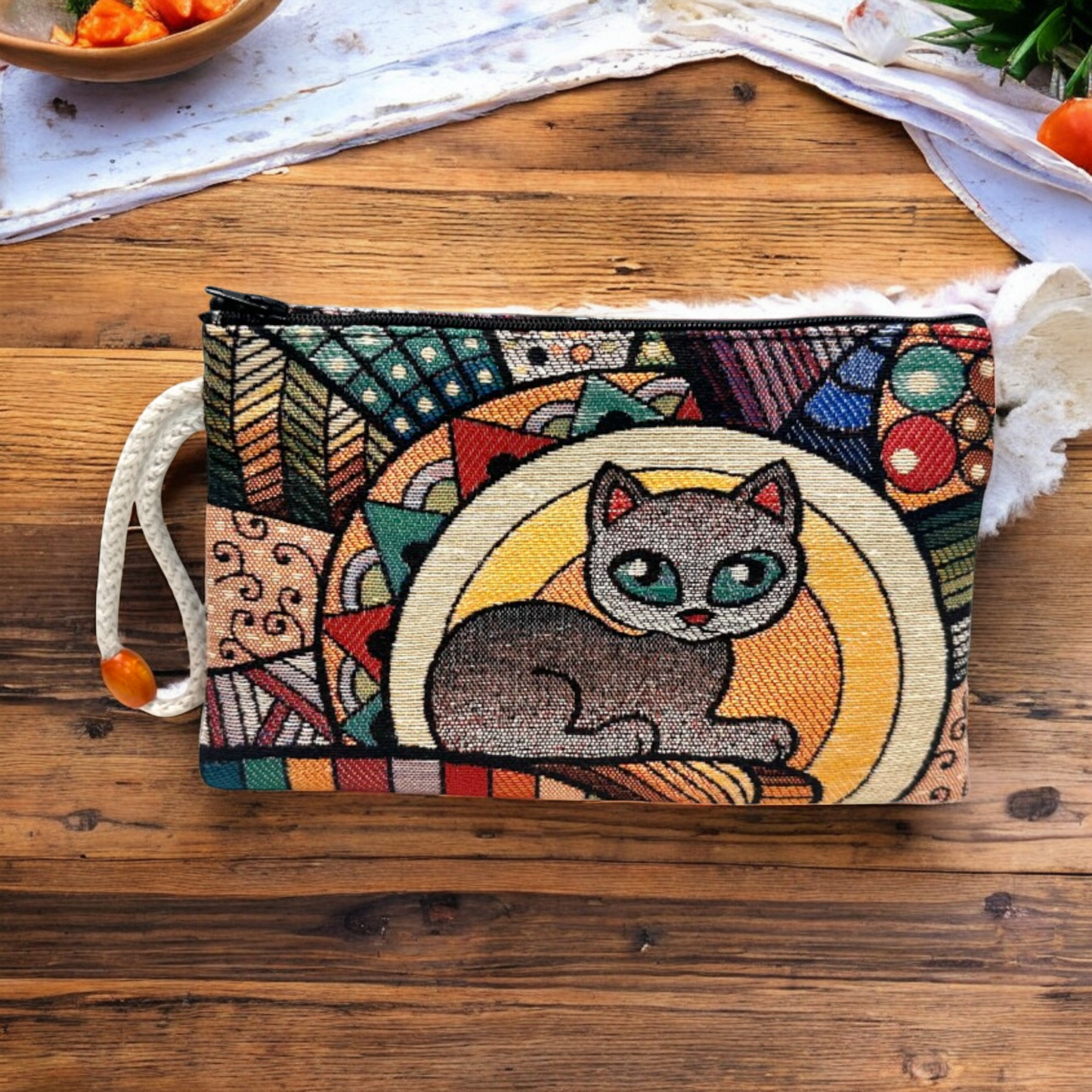 Authentic Tapestry Cat Pattern Wallet