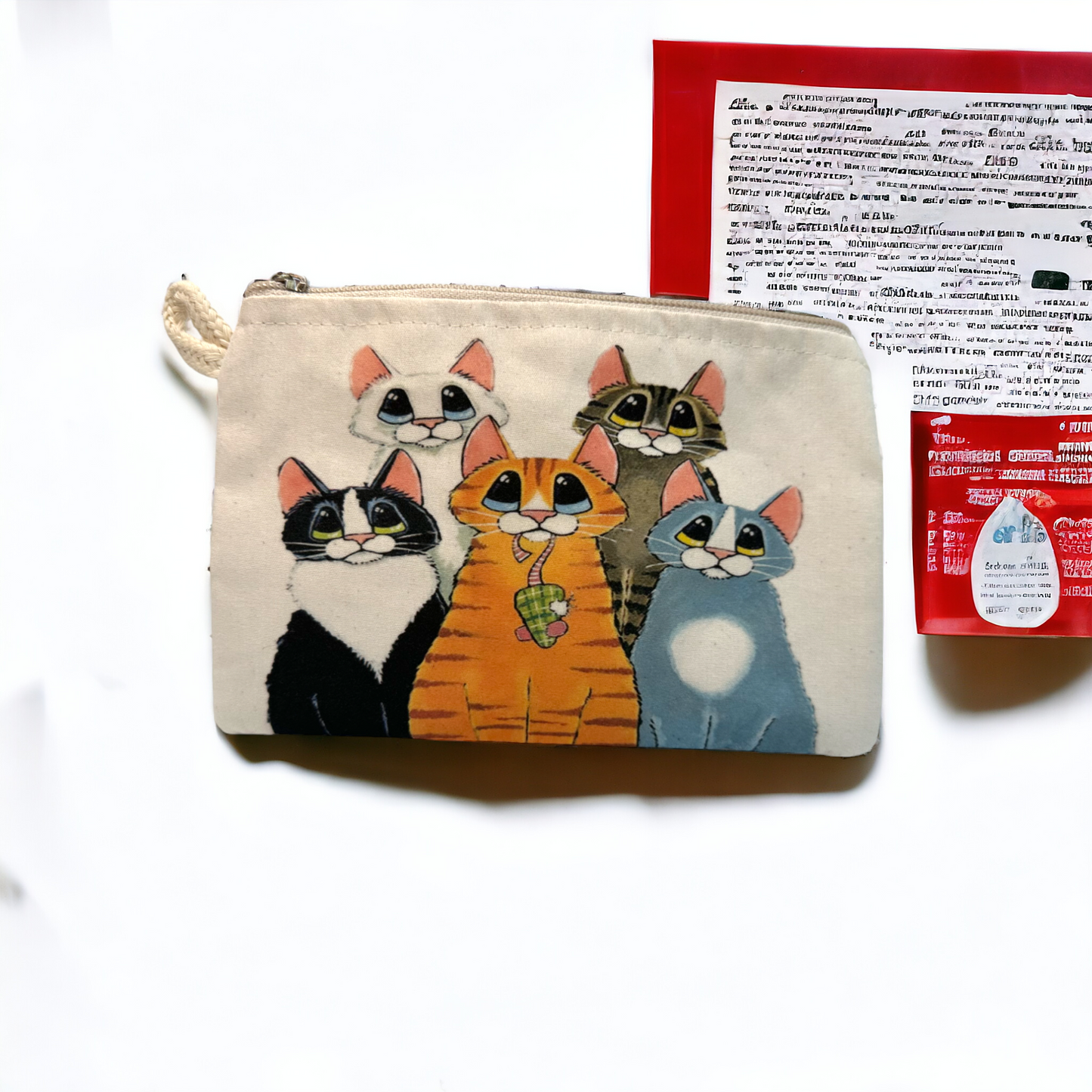 Cats Printed Canvas Wallets