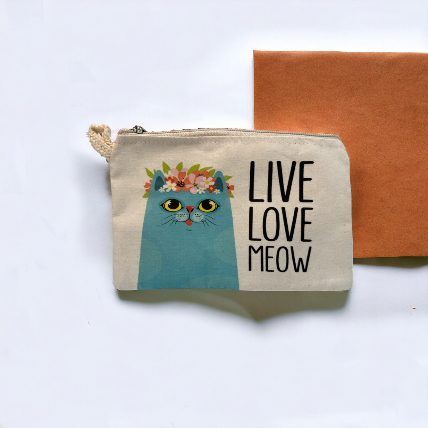 Cat Printed Canvas Wallets