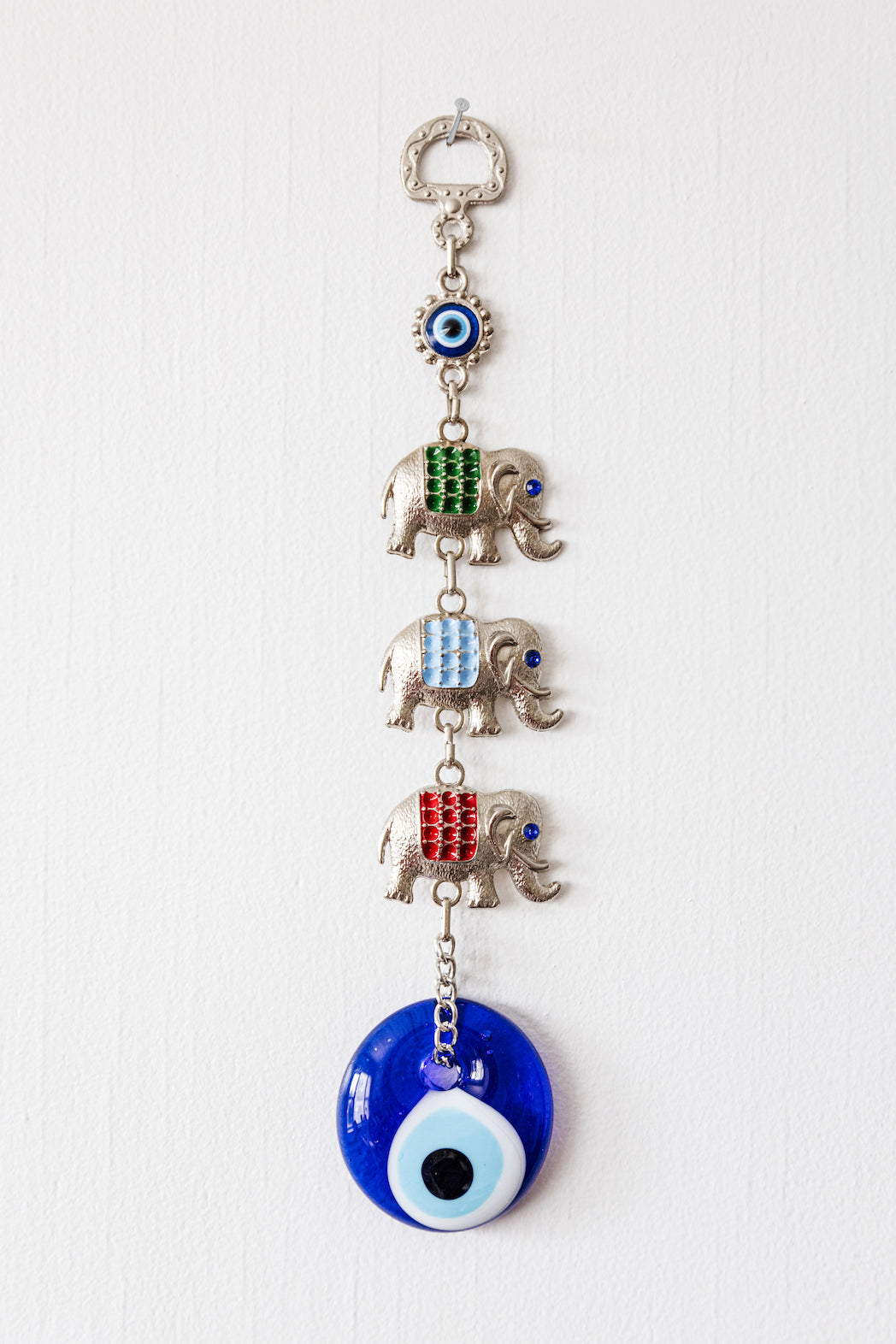 Handmade Evil Eye Wall Decorations with Elephant Design