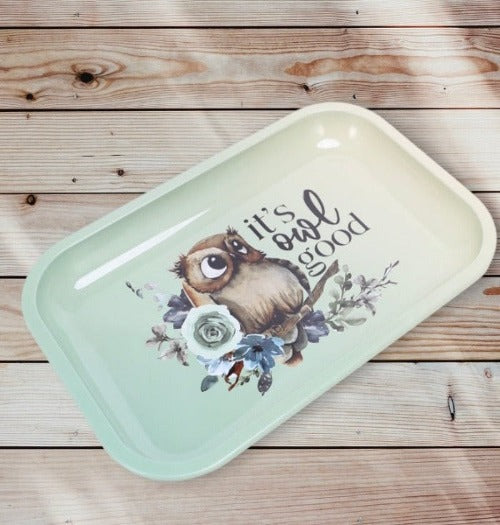 Metal Tray Owl