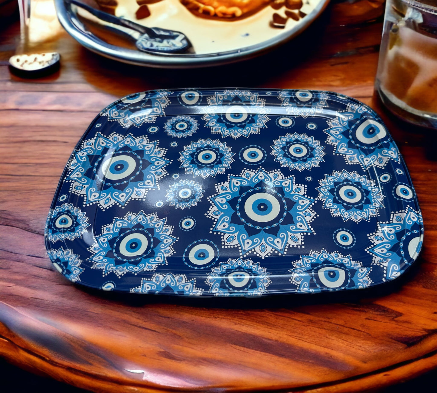 Metal Tray Evil Eye
