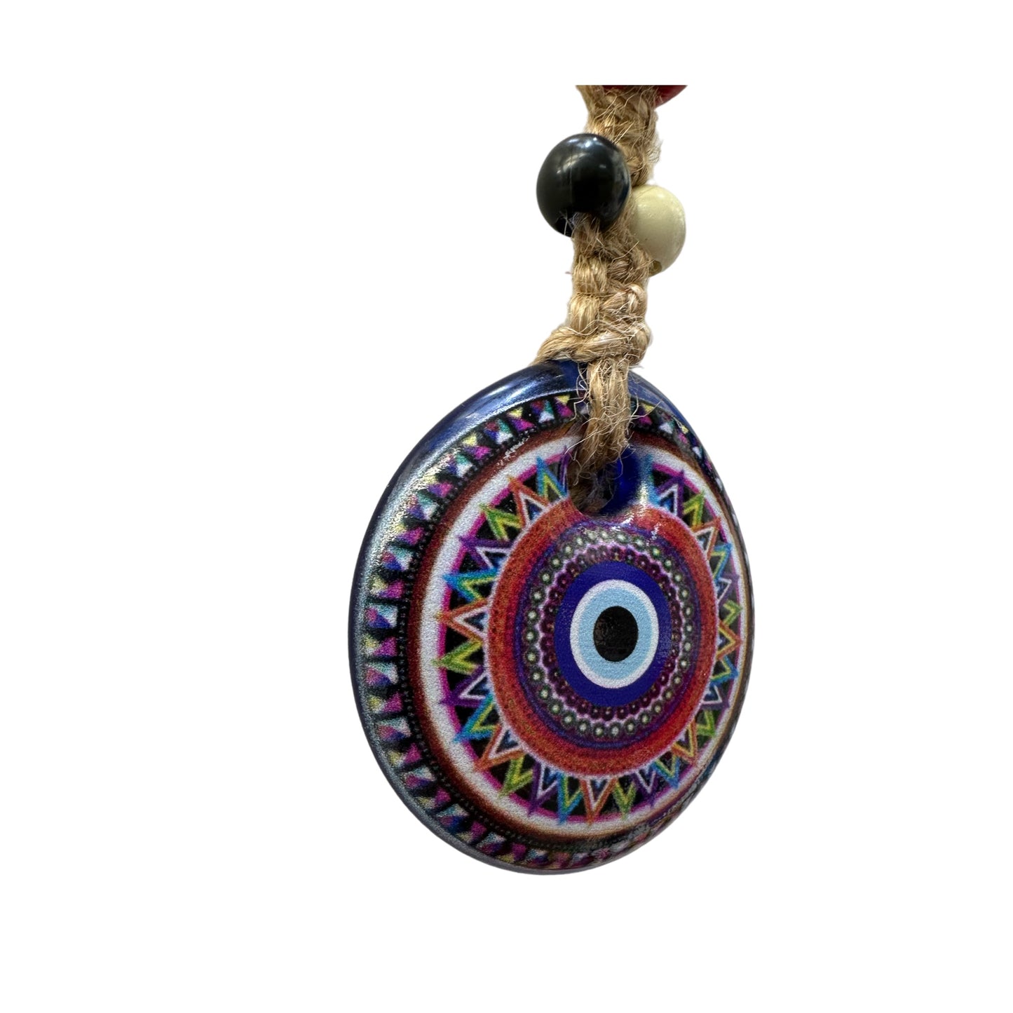 Evil Eye Glass Wall Hanging Decoration 2" inches