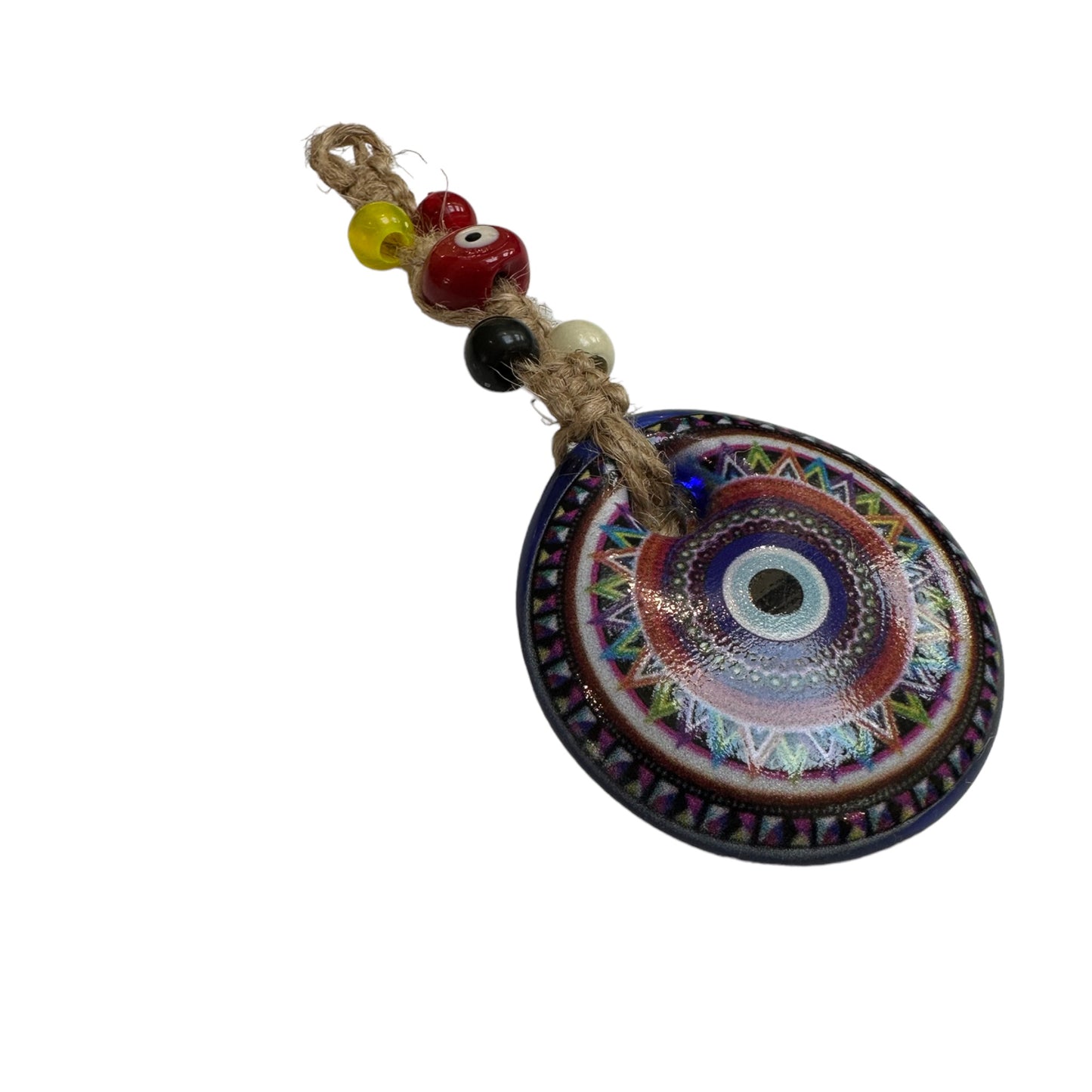 Evil Eye Glass Wall Hanging Decoration 2" inches
