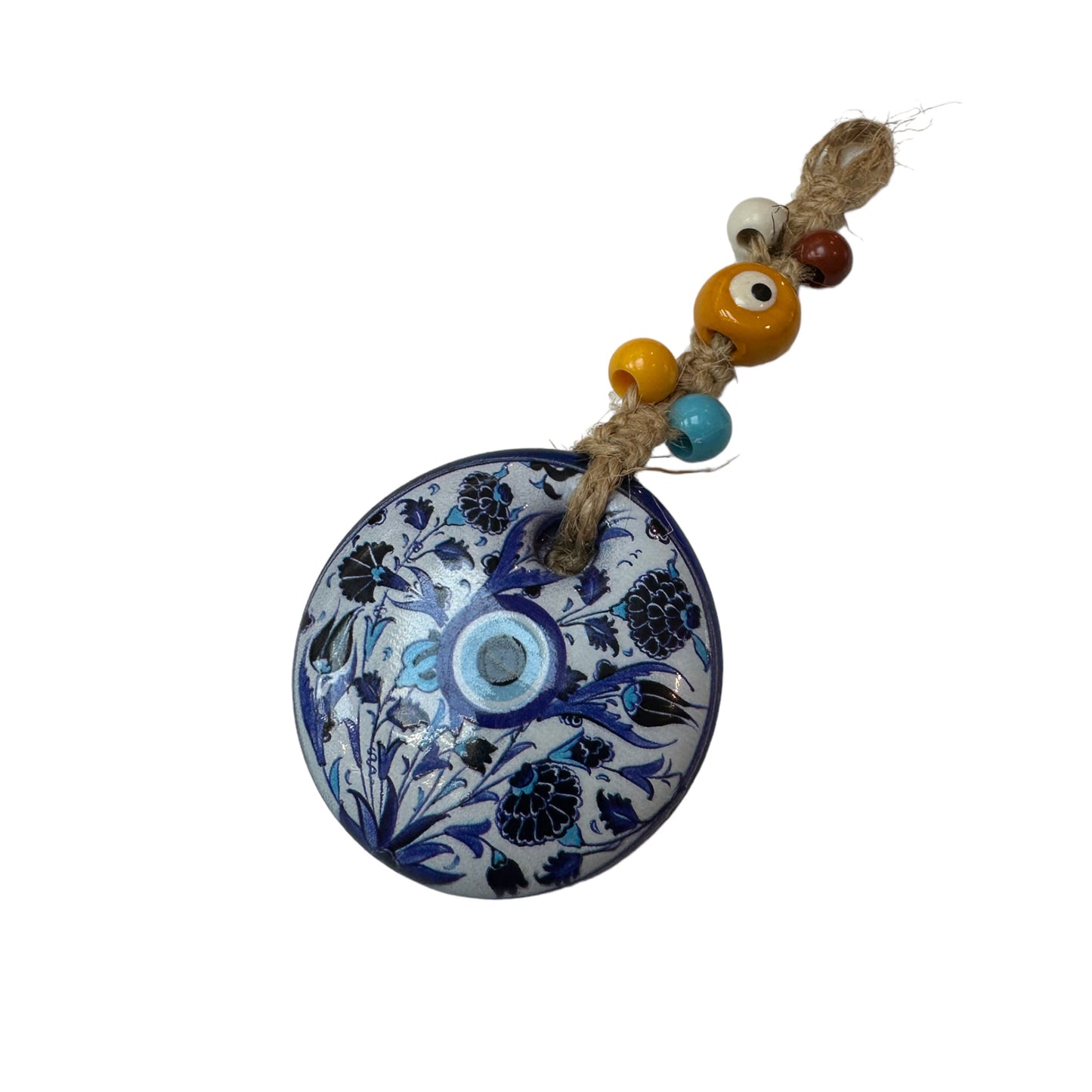 Evil Eye Glass Wall Hanging Decoration 2" inches
