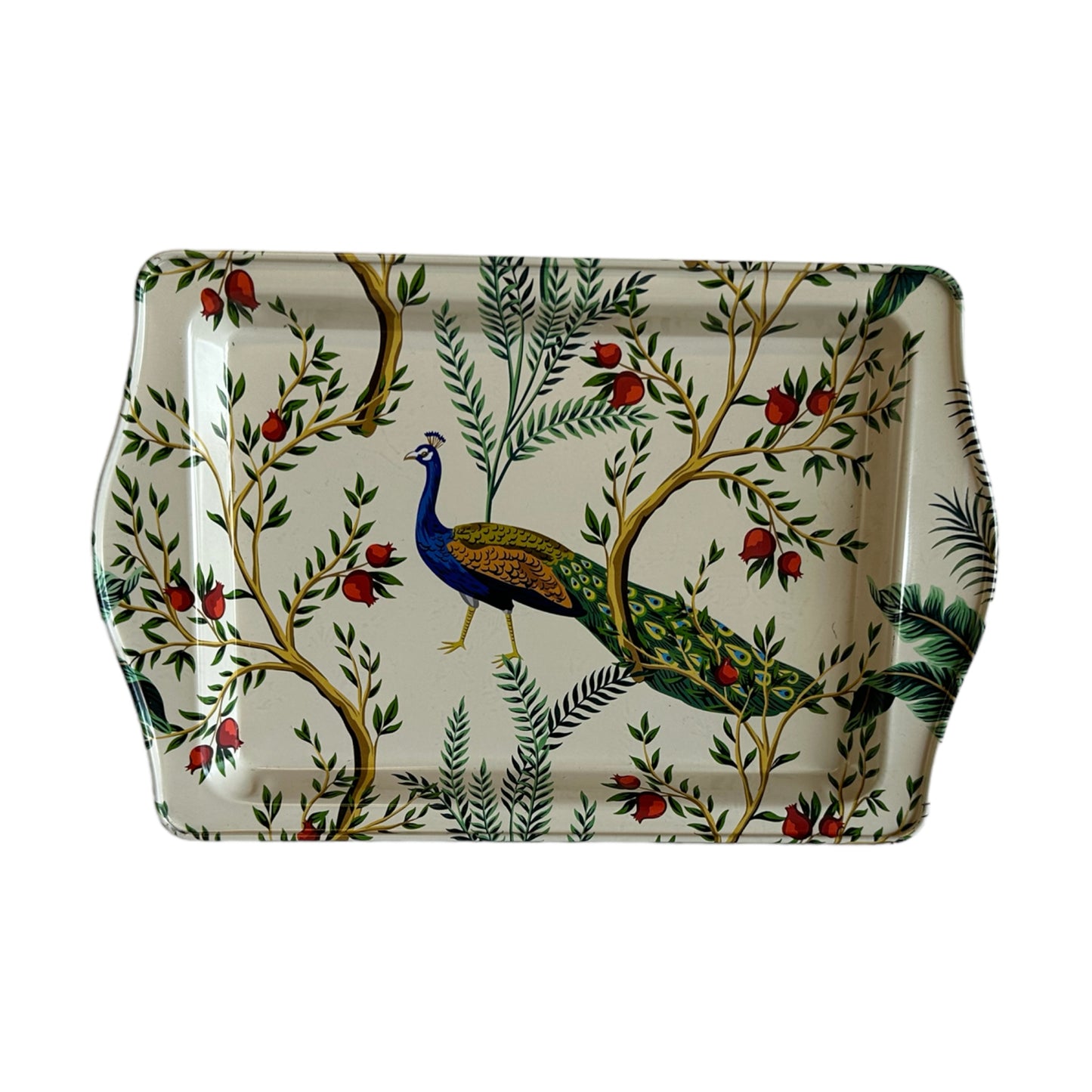 Metal Tray Peacock