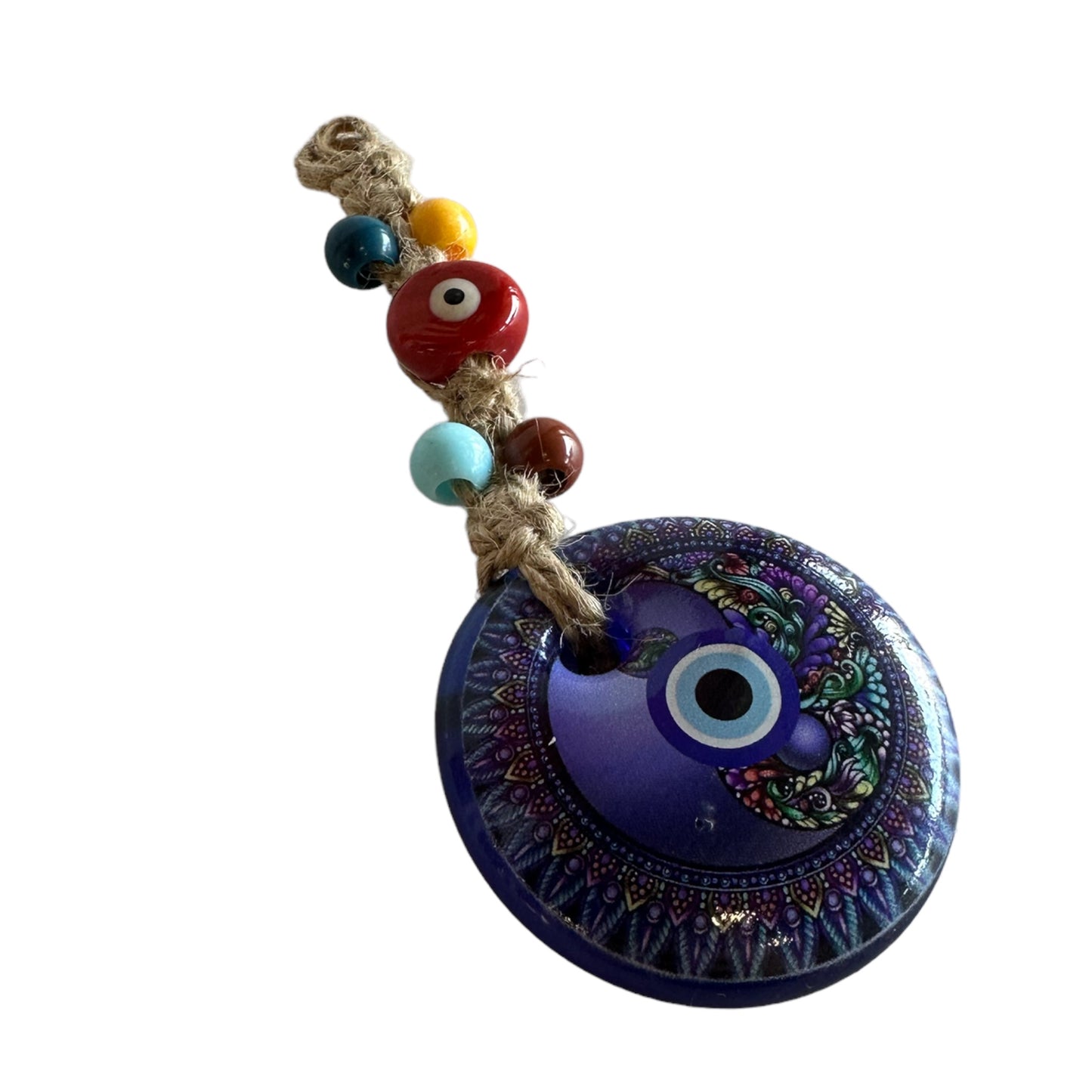 Evil Eye Glass Wall Hanging Decoration 2" inches