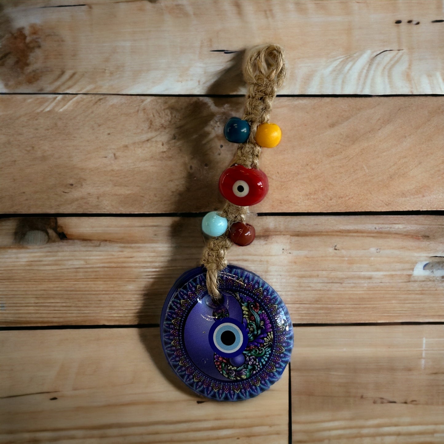 Evil Eye Glass Wall Hanging Decoration 2" inches