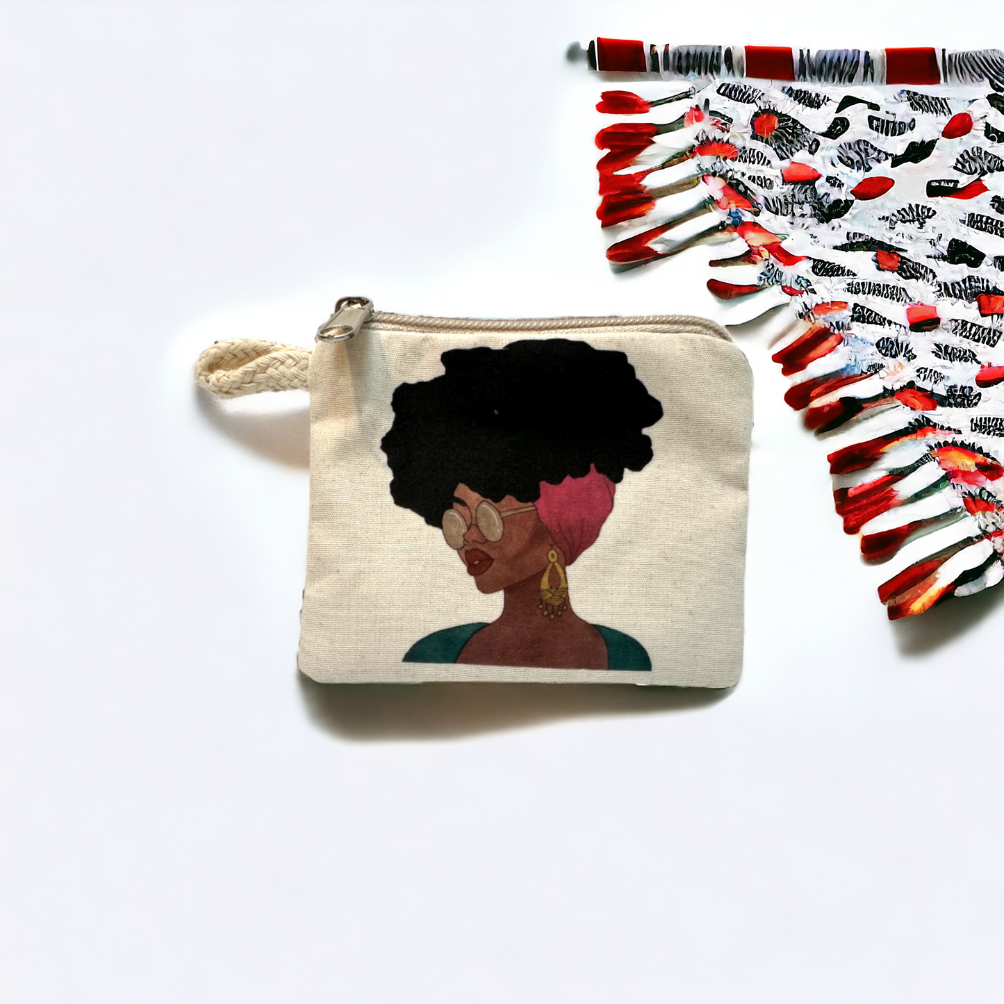 Cool Afro Printed Canvas Wallets