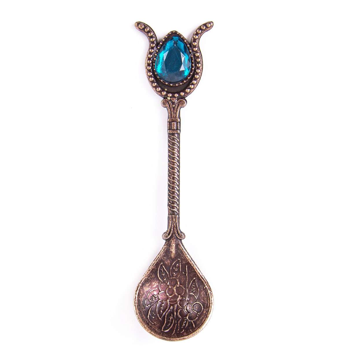 4 pcs Turkish Copper Colorful Tea Spoons