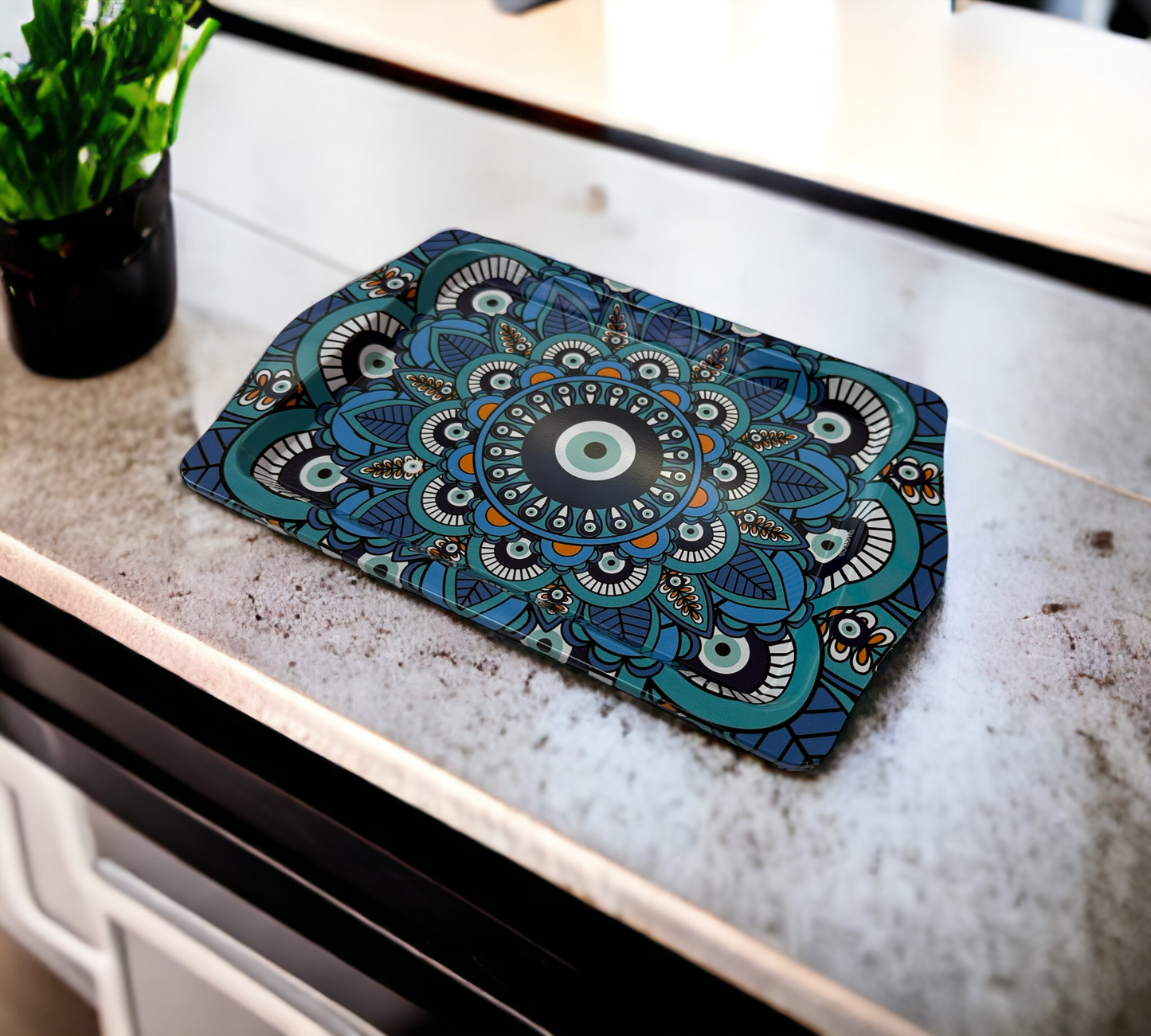 Metal Tray Evil Eye