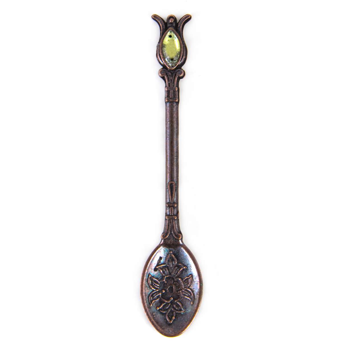 2 pcs Turkish Copper Colorful Tea Spoons