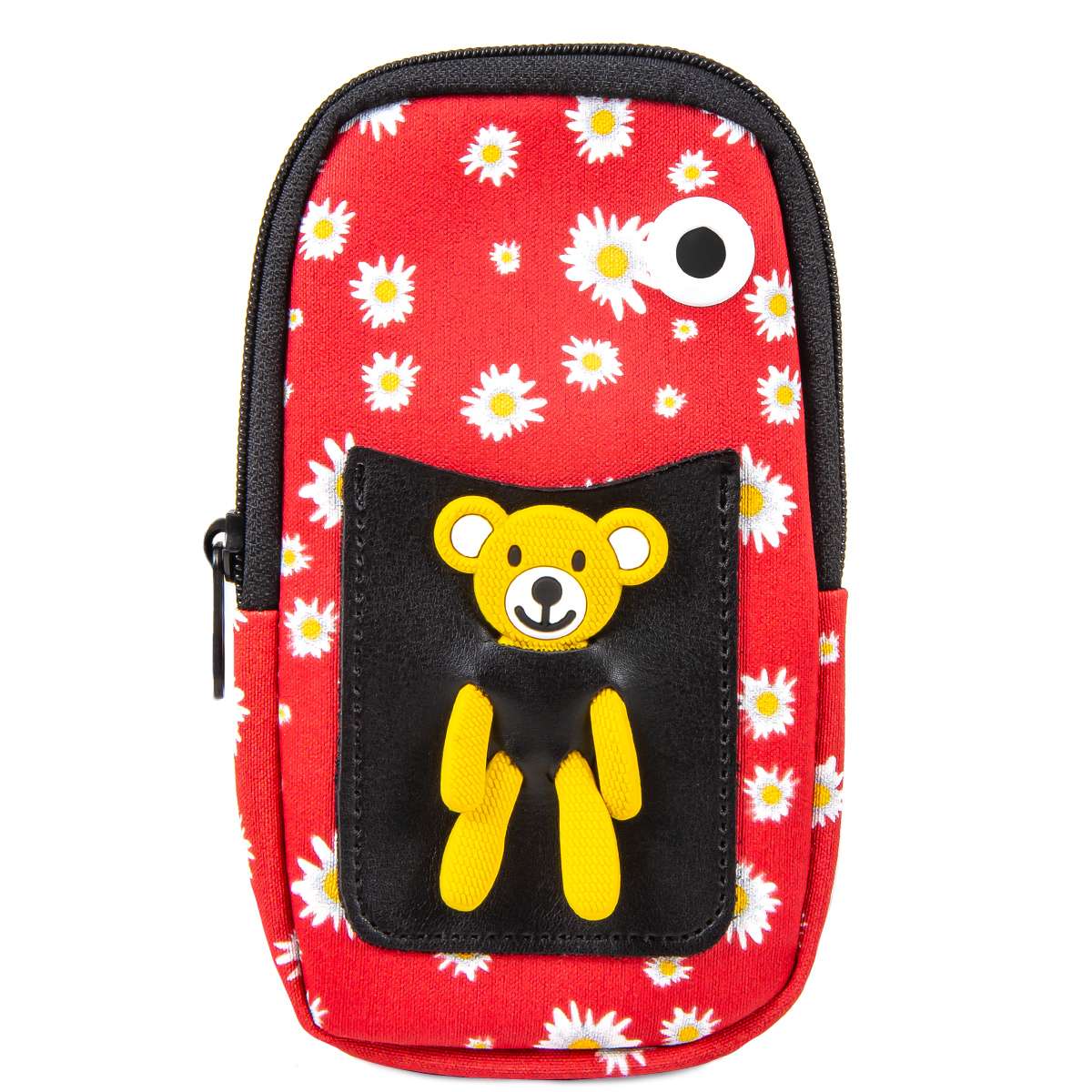 Little Bear Cotton Crossbody Phonecase Bag Red
