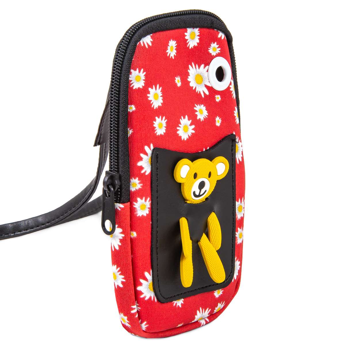 Little Bear Cotton Crossbody Phonecase Bag Red