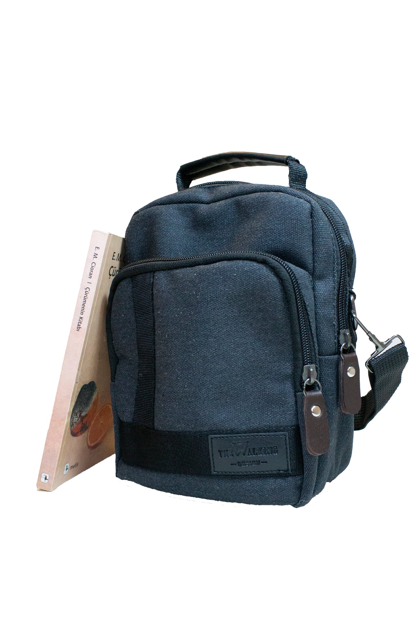 Canvas Unisex Travel Crossbody Bag Black