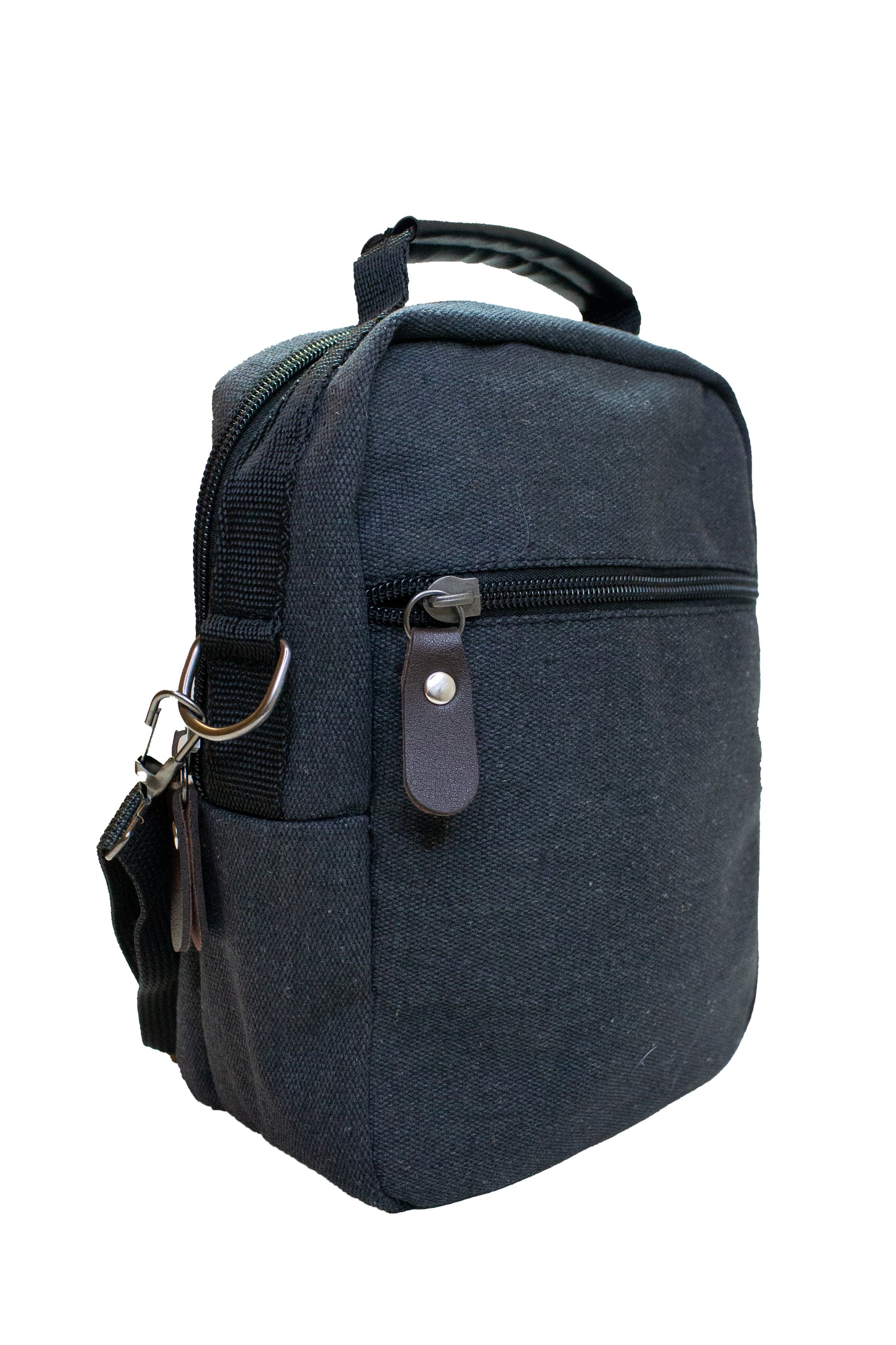 Canvas Unisex Travel Crossbody Bag Black