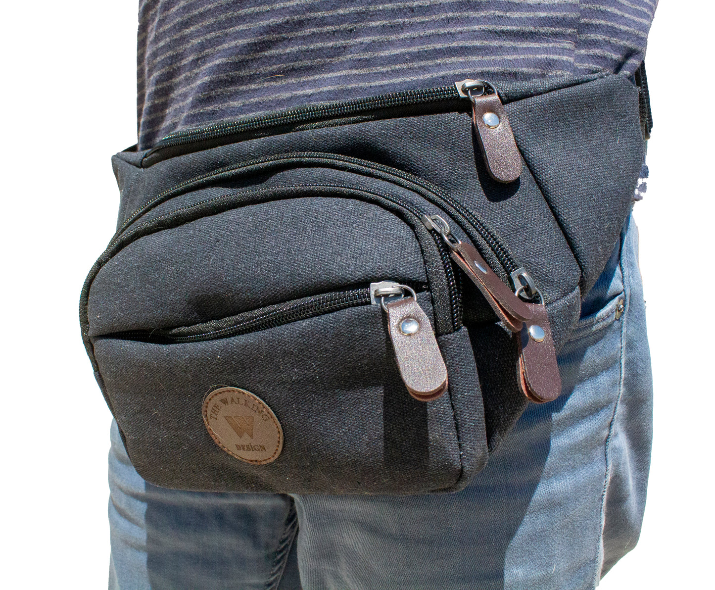 Canvas Unisex Fanny Pack Waist Adjustable Bag Black