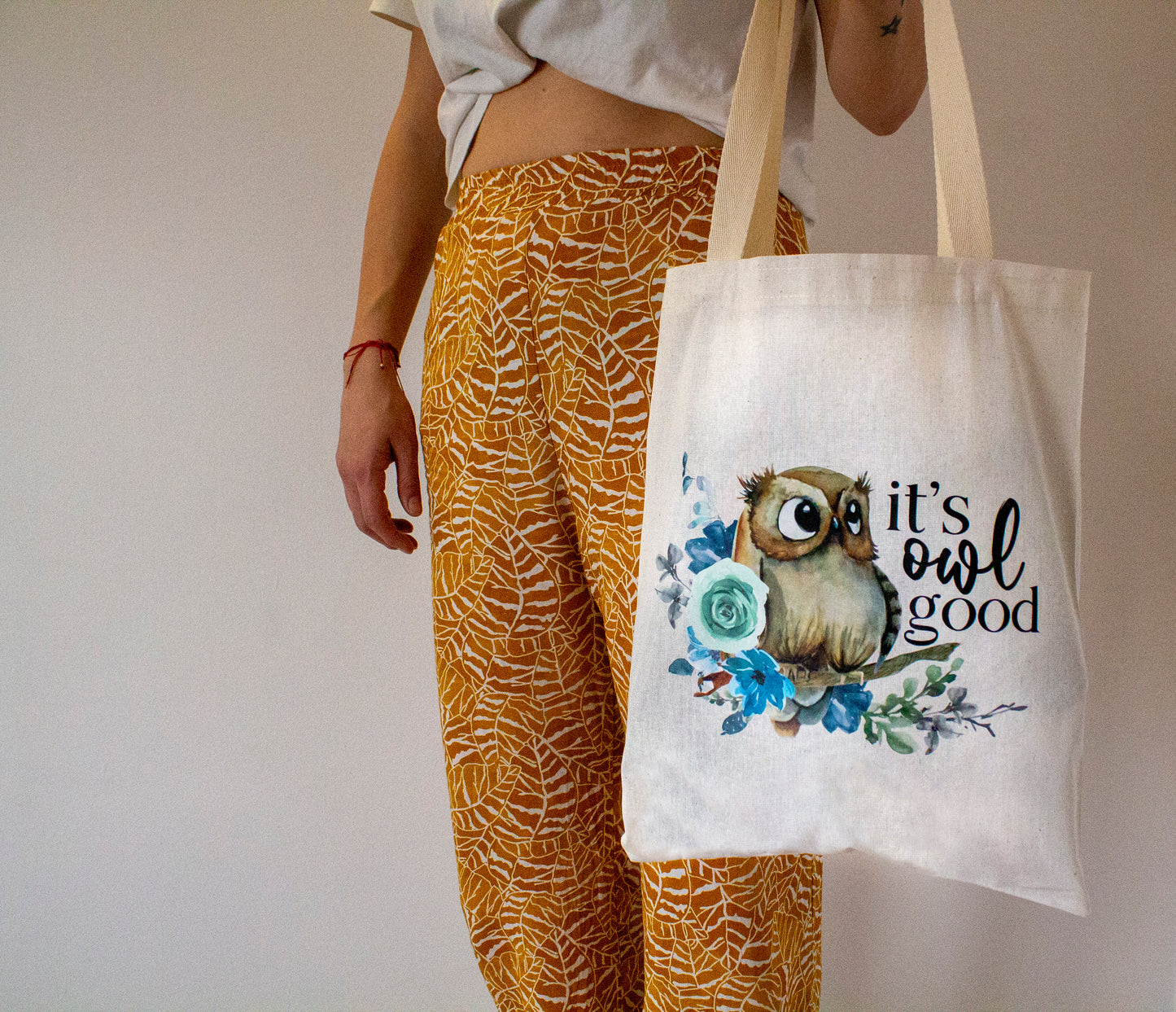 Organic Cotton Tote Bag Owl