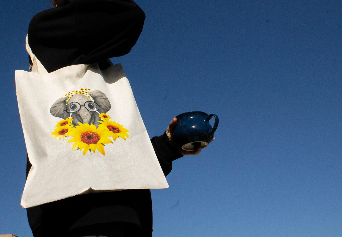 Organic Cotton Tote Bag Elephant