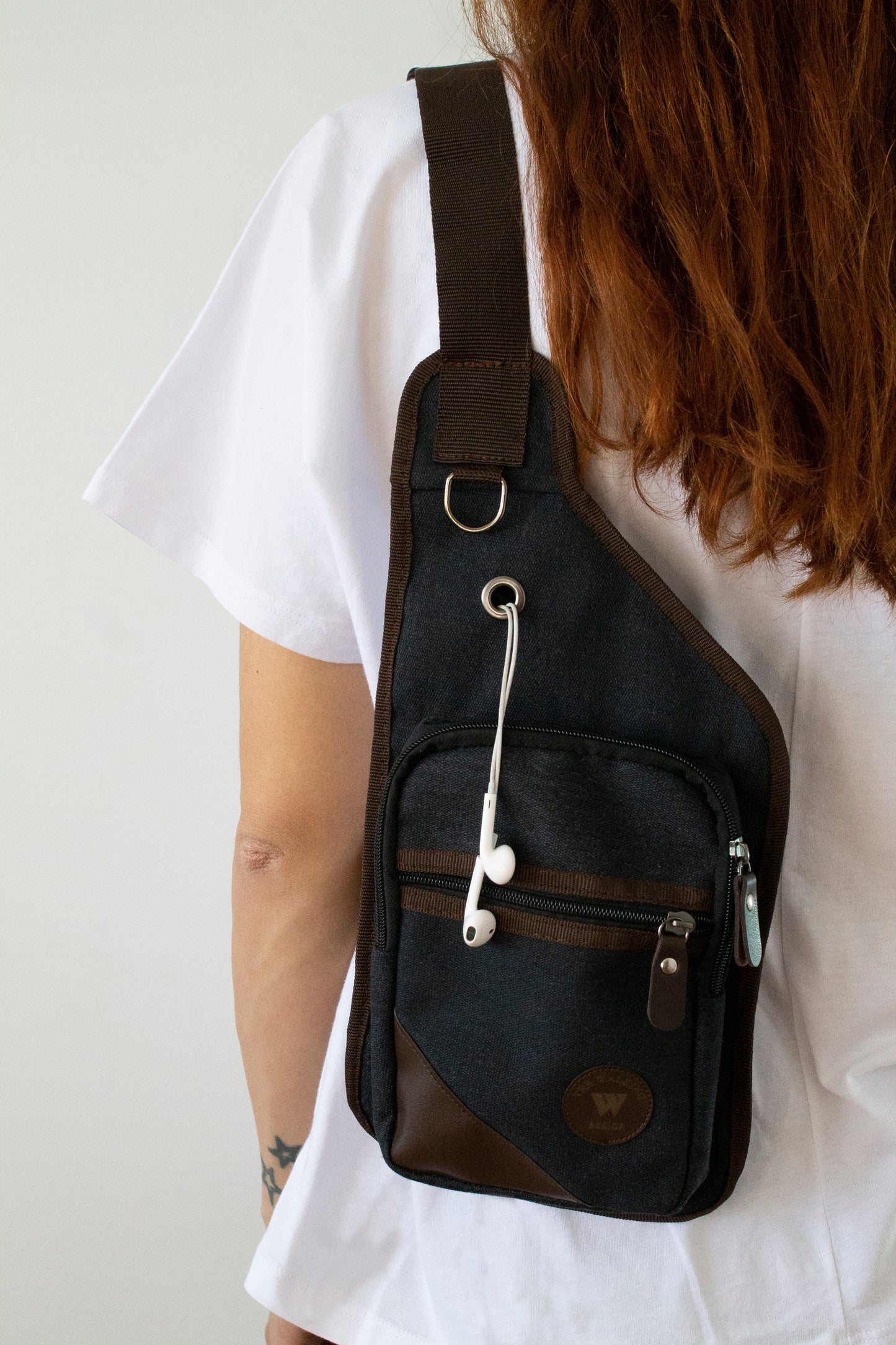 Canvas Chest Pack Travel Crossbody Black