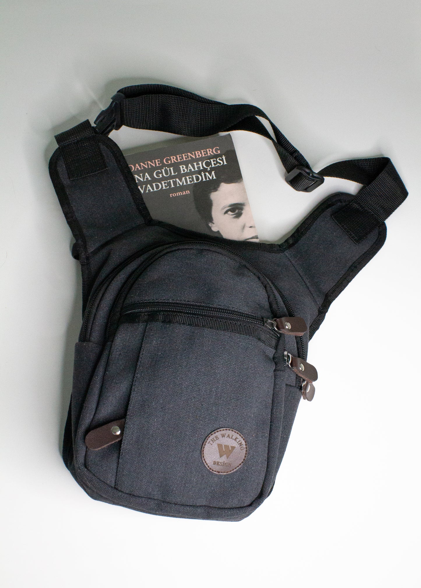 Canvas Unisex Sling Bag Fanny Waist Black