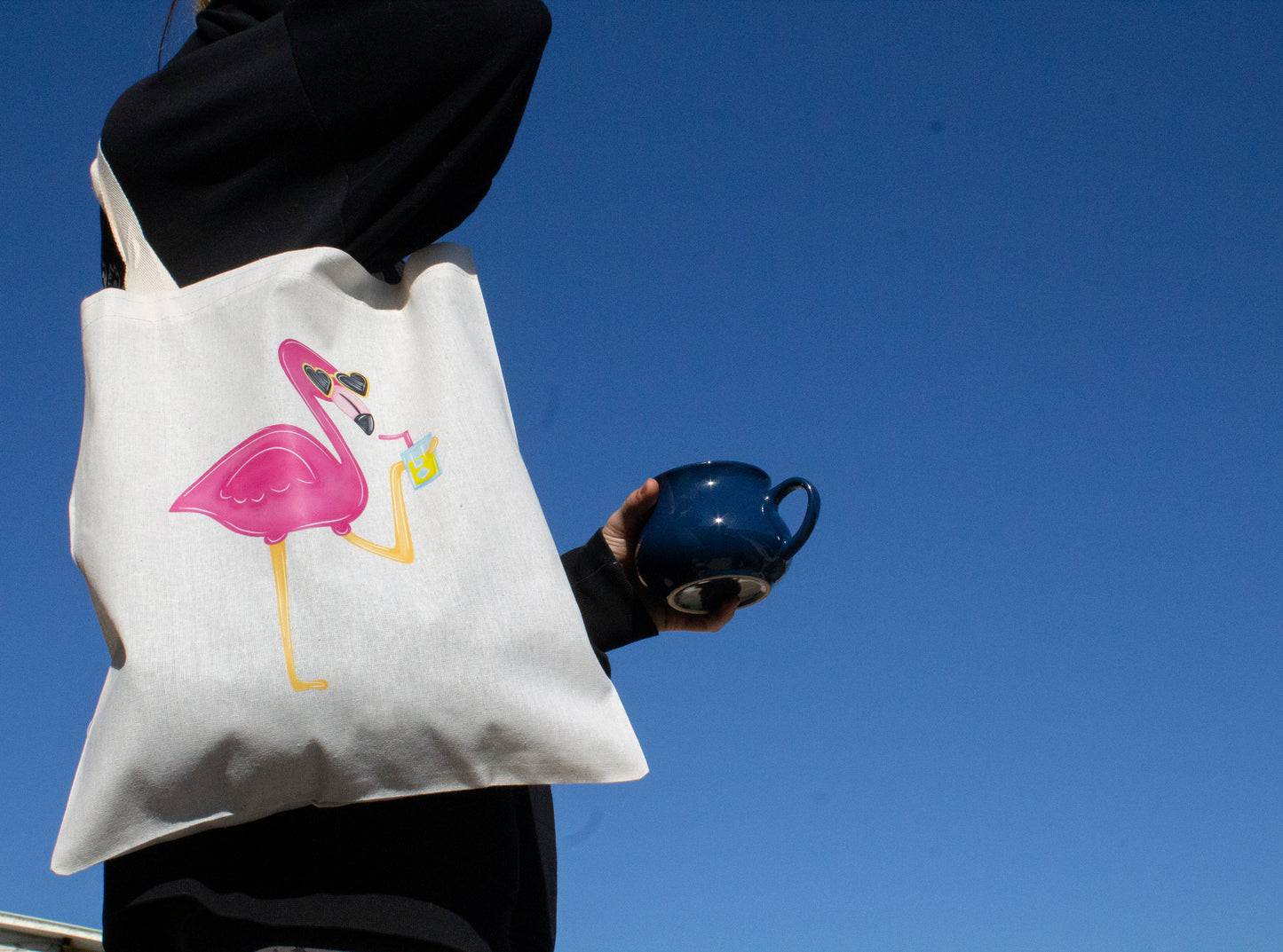 Organic Cotton Tote Bag Flamingo
