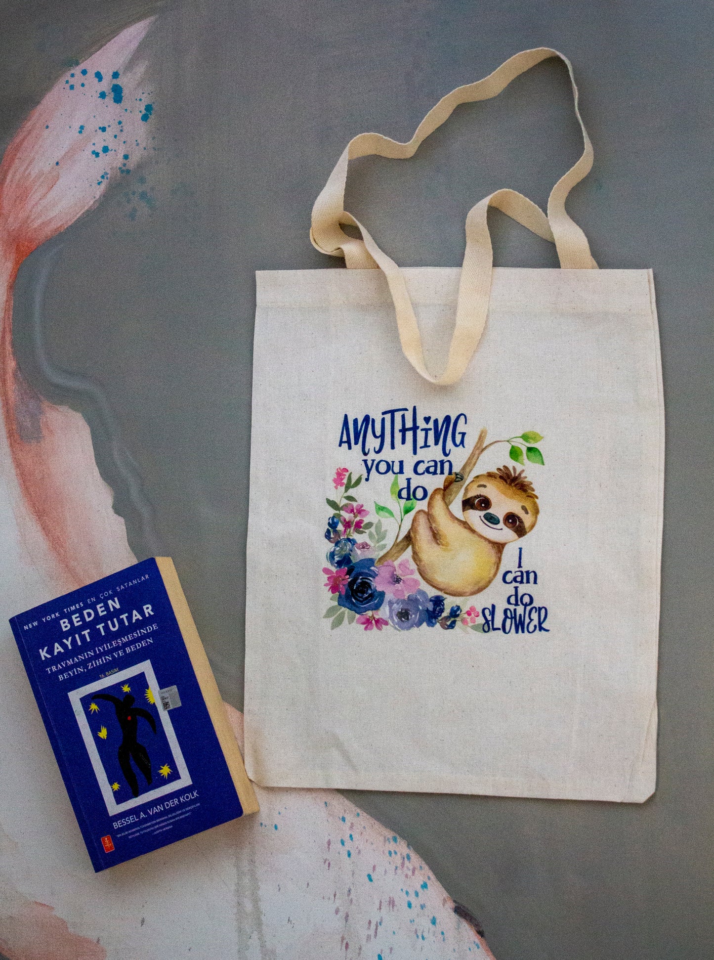 Organic Cotton Tote Bag Sloth