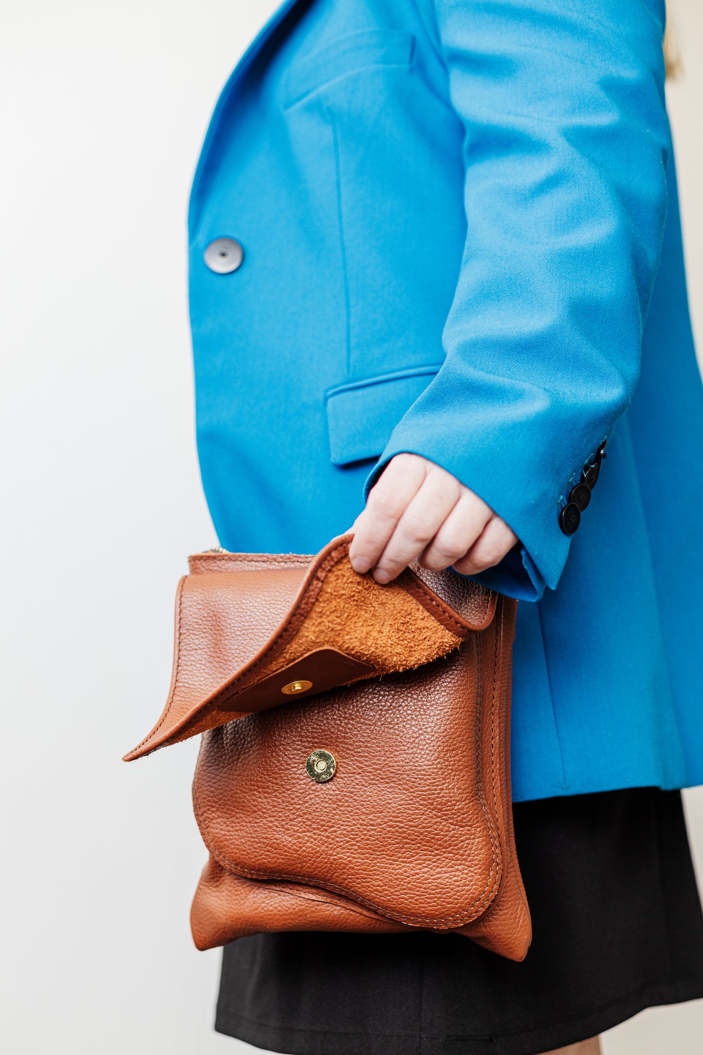 Handmade Women Adjustable Cross Body Brown