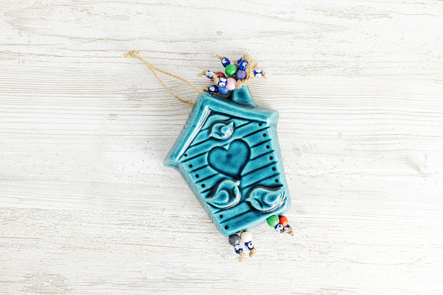 Handmade Ceramic Art Good Luck Charm Wall Hanging