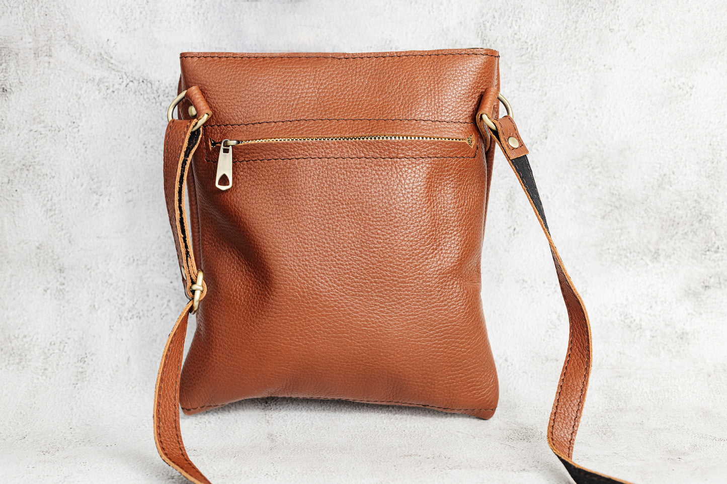 Handmade Women Adjustable Cross Body Brown
