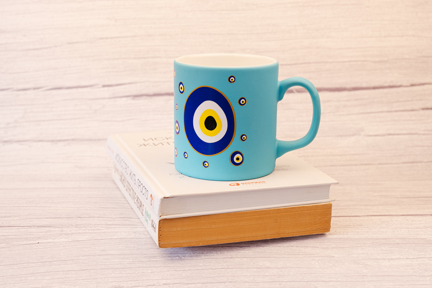 Ceramic Evil Eye Mugs Turquoise