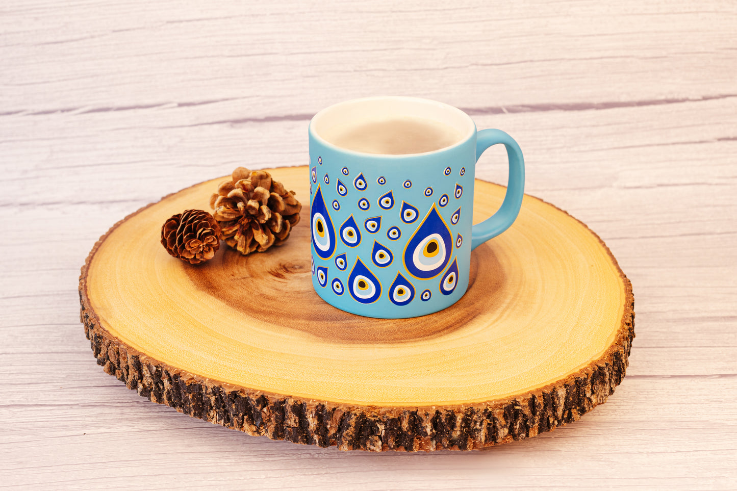 Ceramic Evil Eye Mugs Blue
