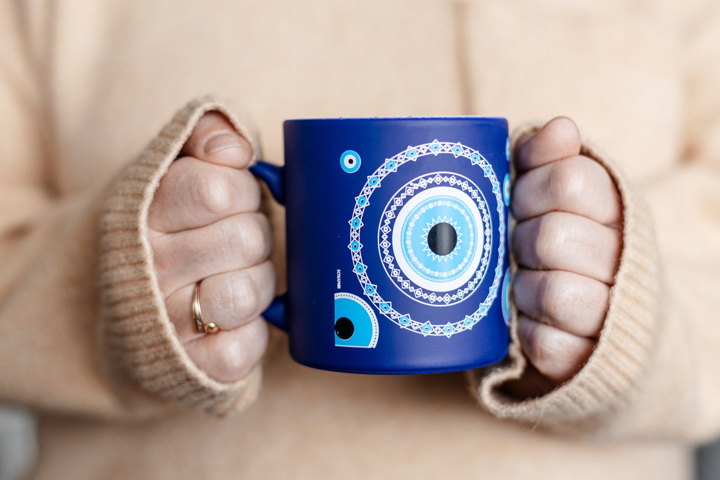 Ceramic Evil Eye Mug Blue