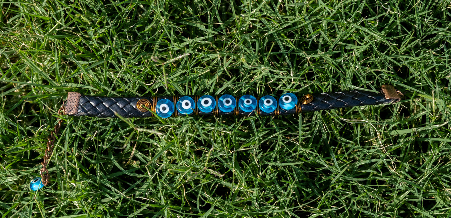 Handmade Evil Eye Glass Beads Turquise Bracelet