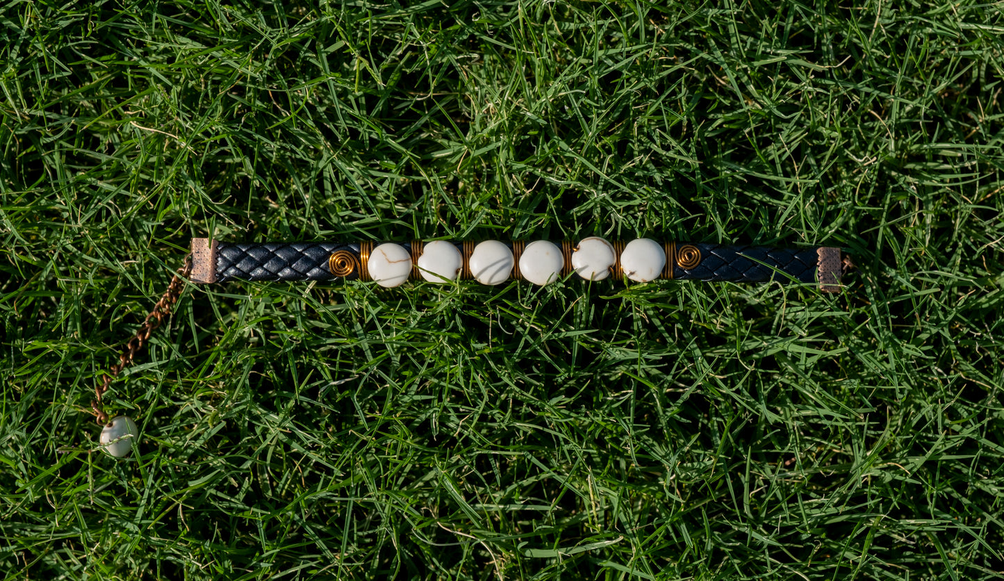 Handmade Glass Beads White Bracelet