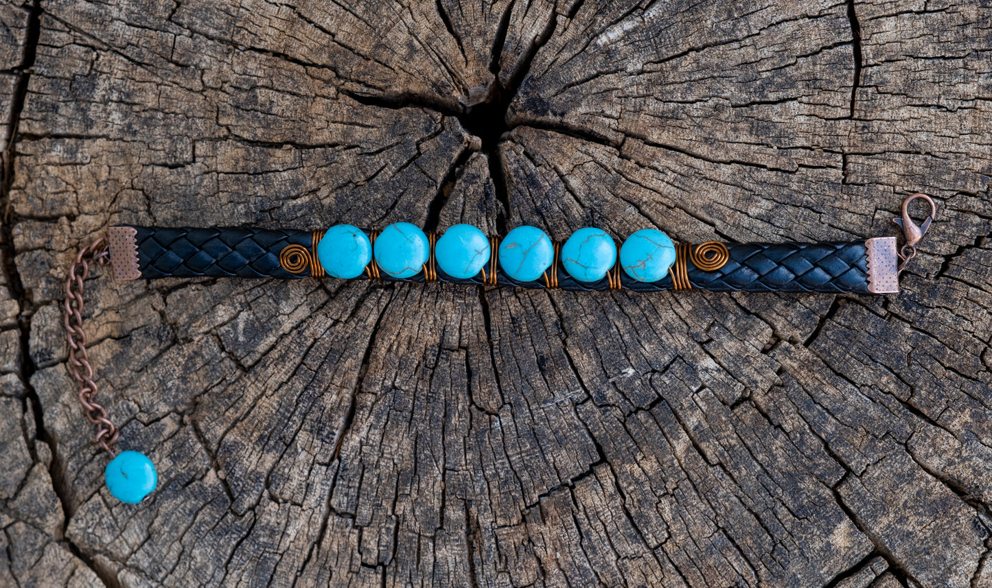 Handmade Glass Beads Blue Bracelet