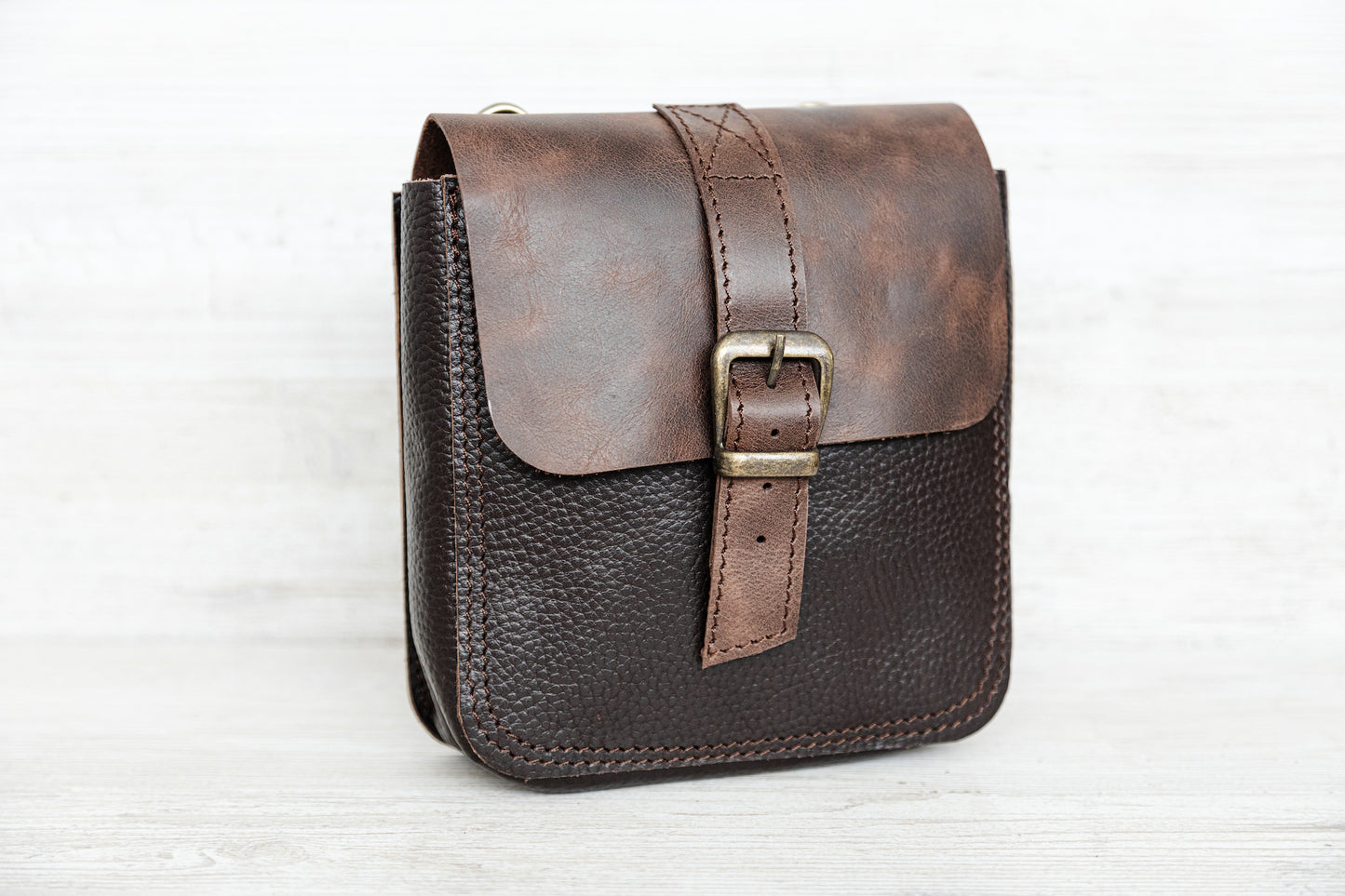 Handmade Leather Crossbody Brown