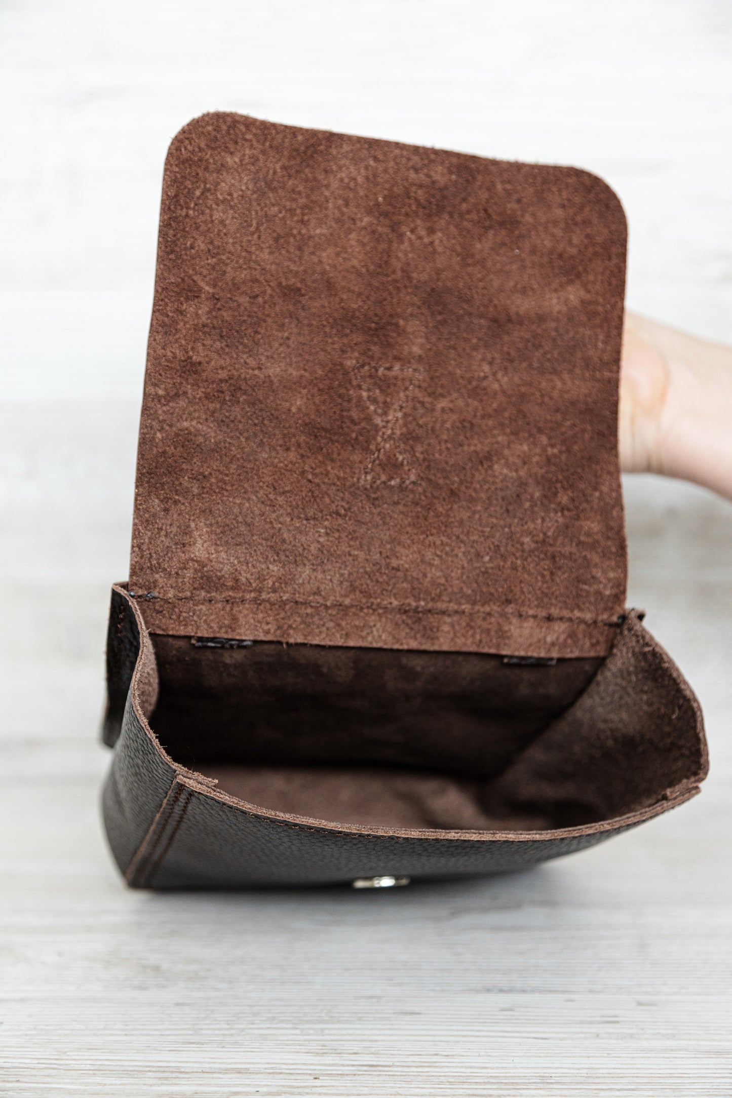 Handmade Leather Crossbody Brown