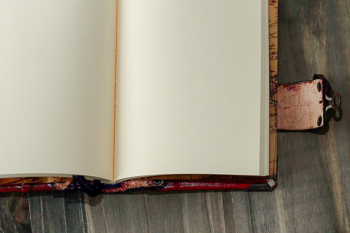 Handmade Leather Journal Belt Strap Key