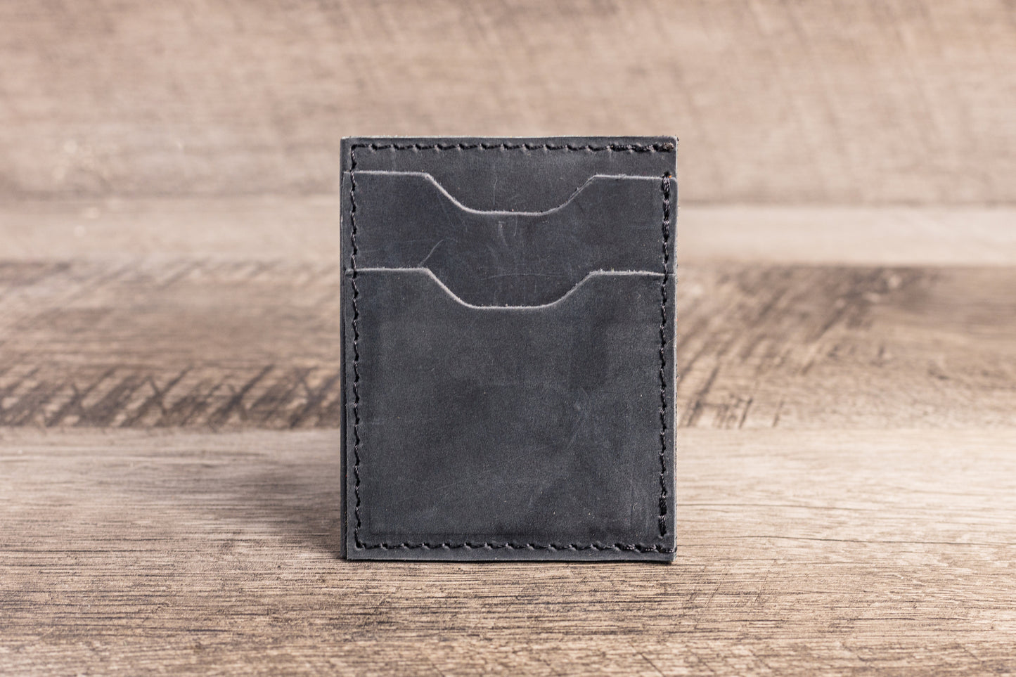 Handmade Leather Unisex Card Holder Black