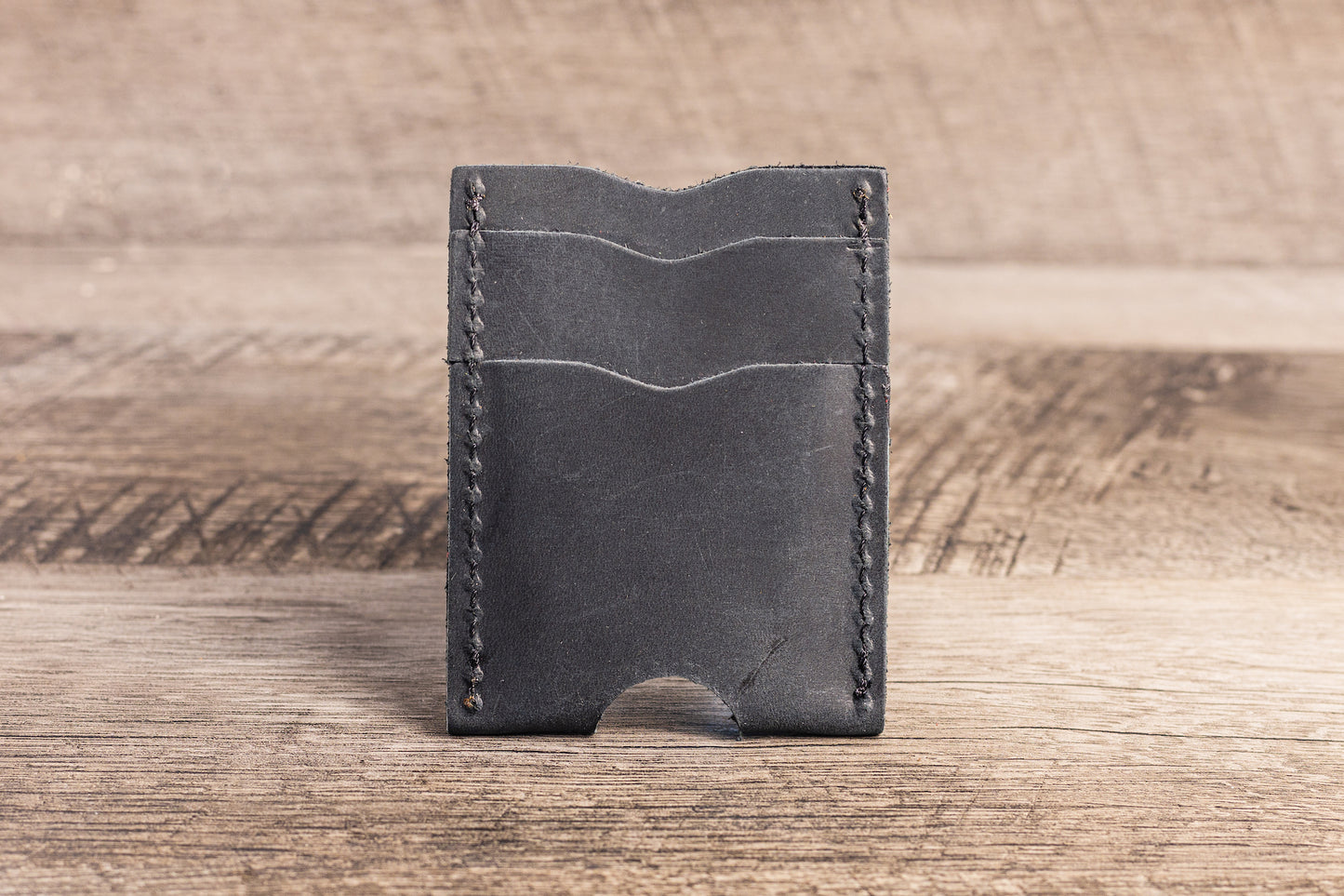 Handmade Leather Unisex Card Holder Black