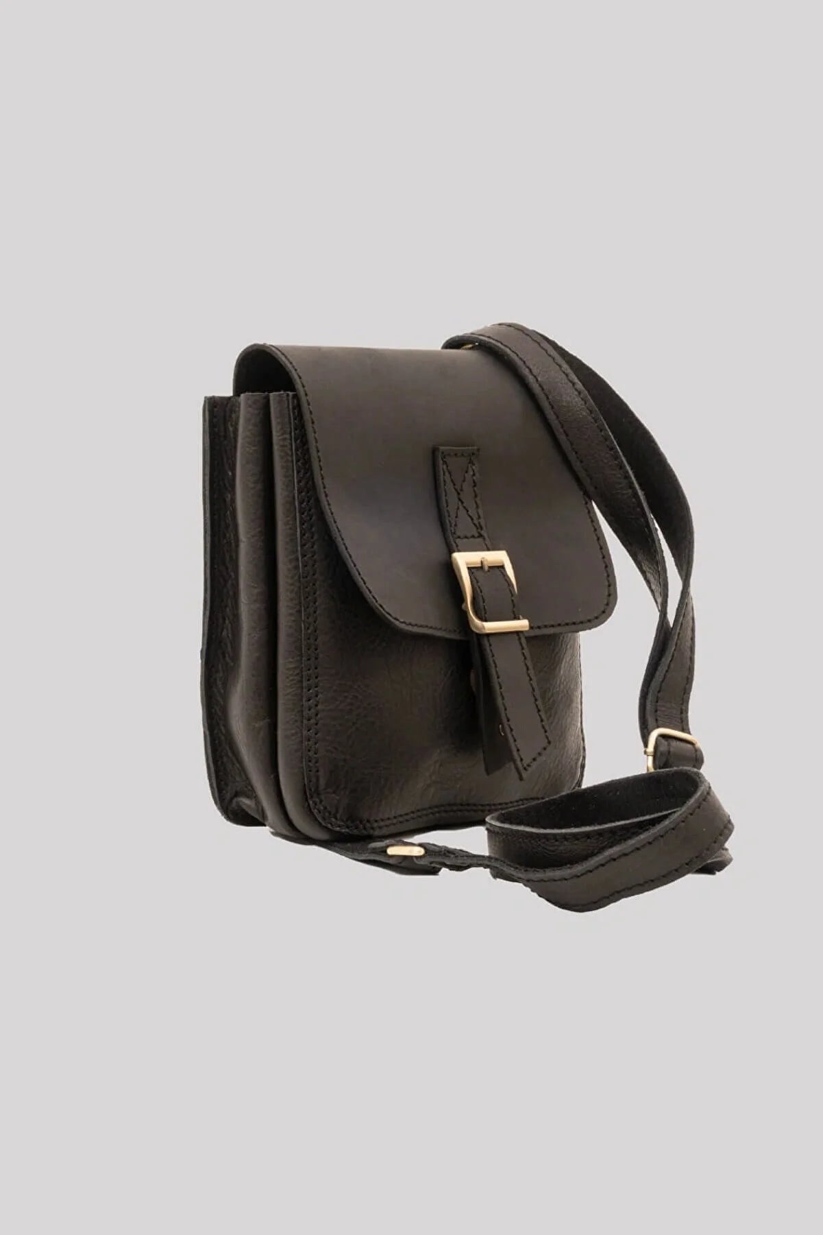 Handmade Unisex Vintage Crossbody Black