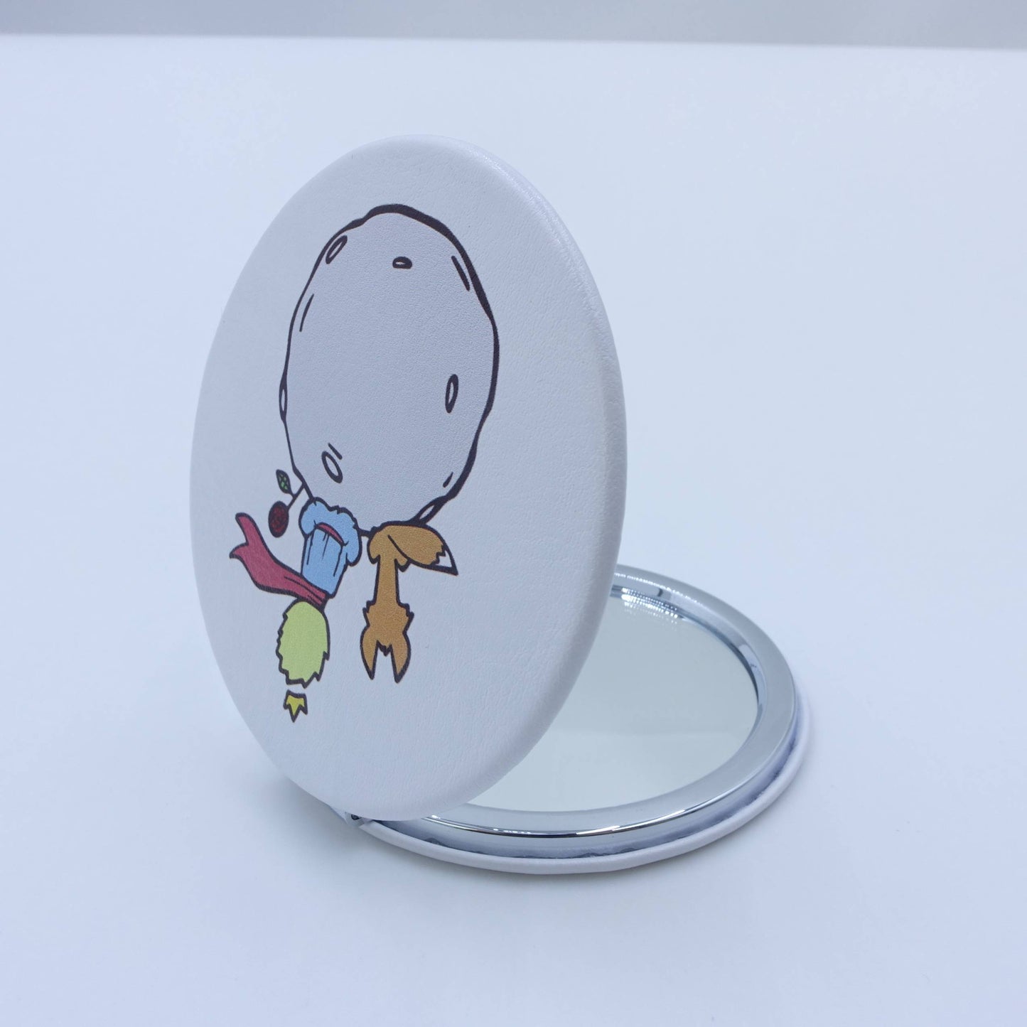 Round Compact Metal Mirror Little Prince, Owl, Flamingo