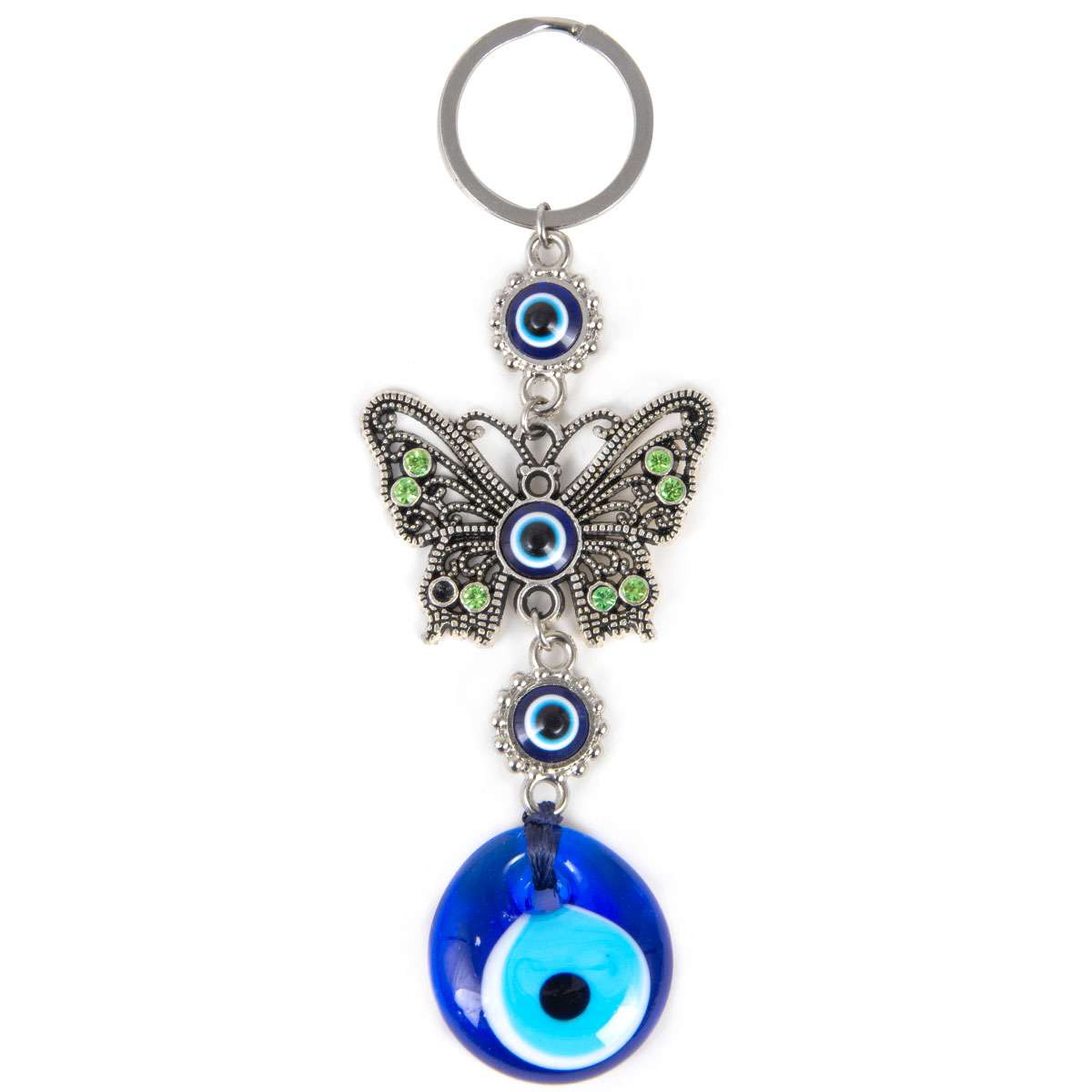 Evil Eye Good Luck Charm Keychains Butterfly