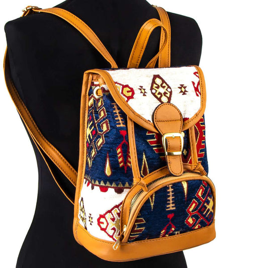 Authentic Kilim Fabric Backpack