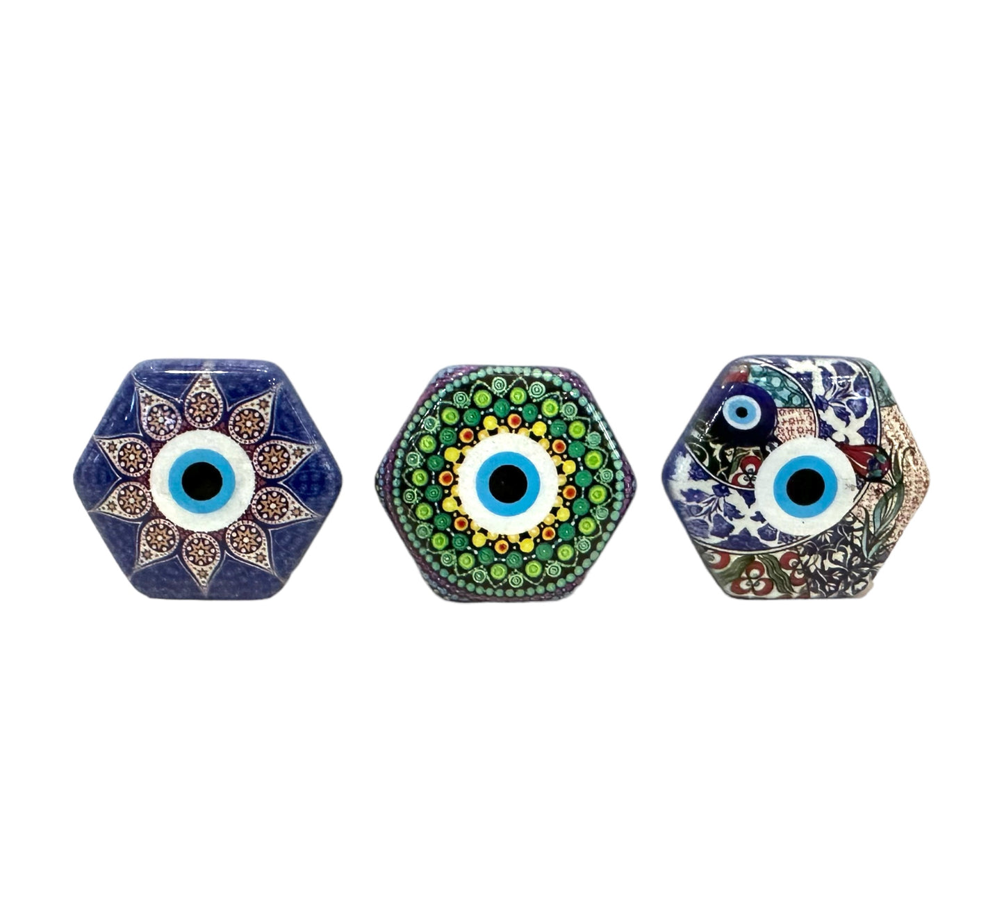 Evil Eye Glass Magnet 3 Pieces