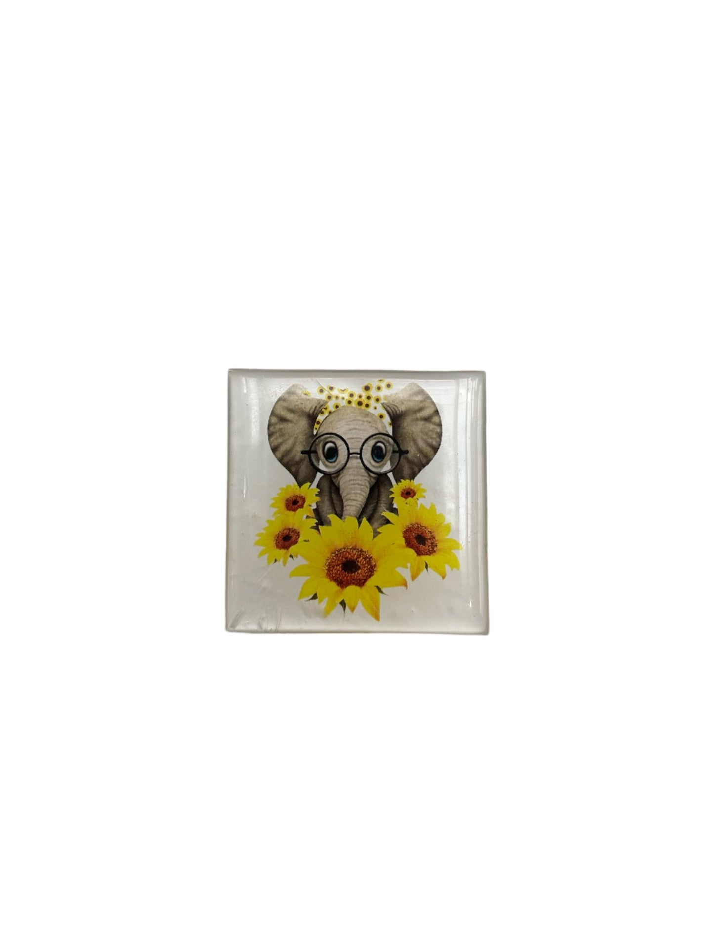 Elephant Glass Magnet